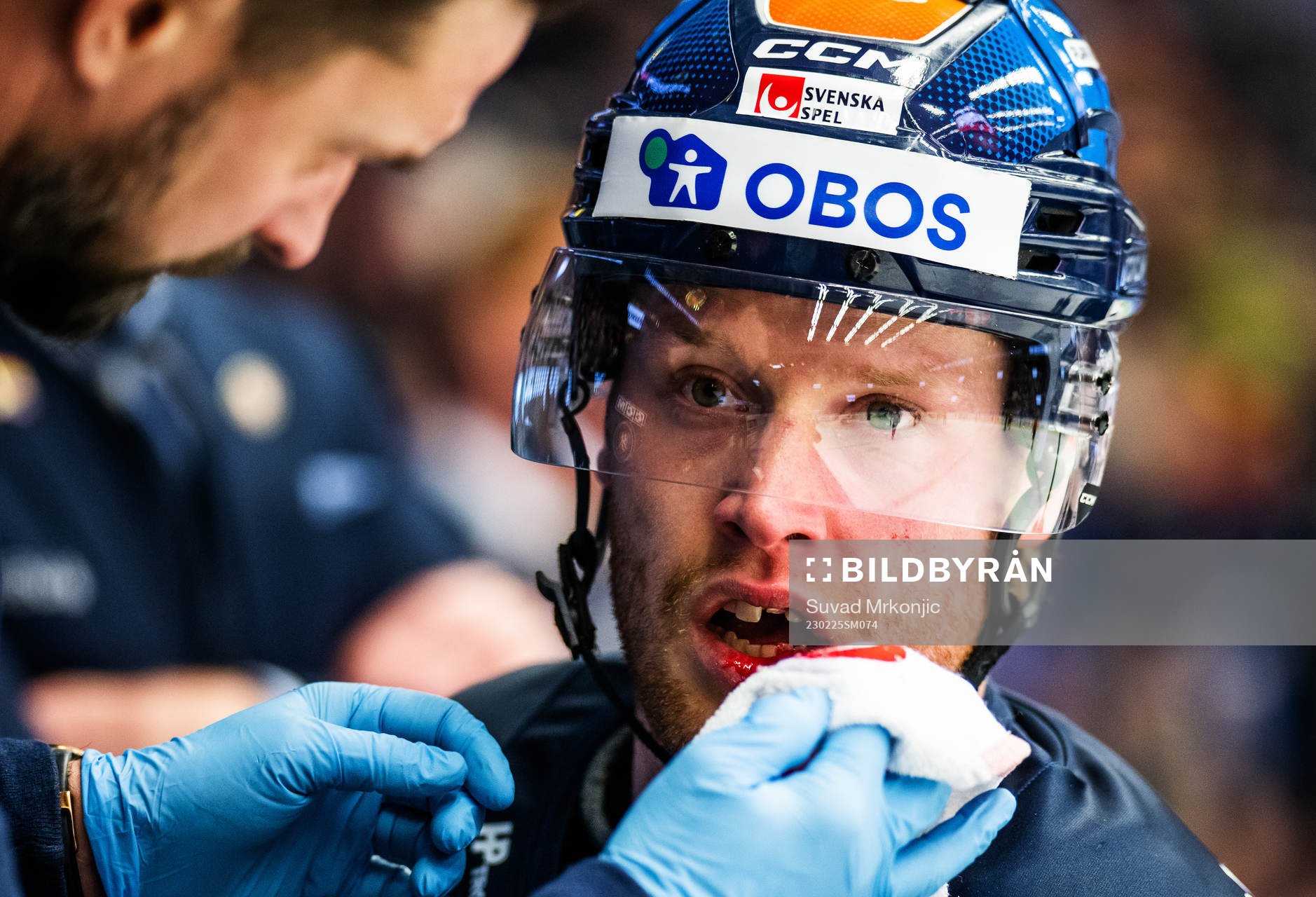 Växjös Ludvig Claesson blöder