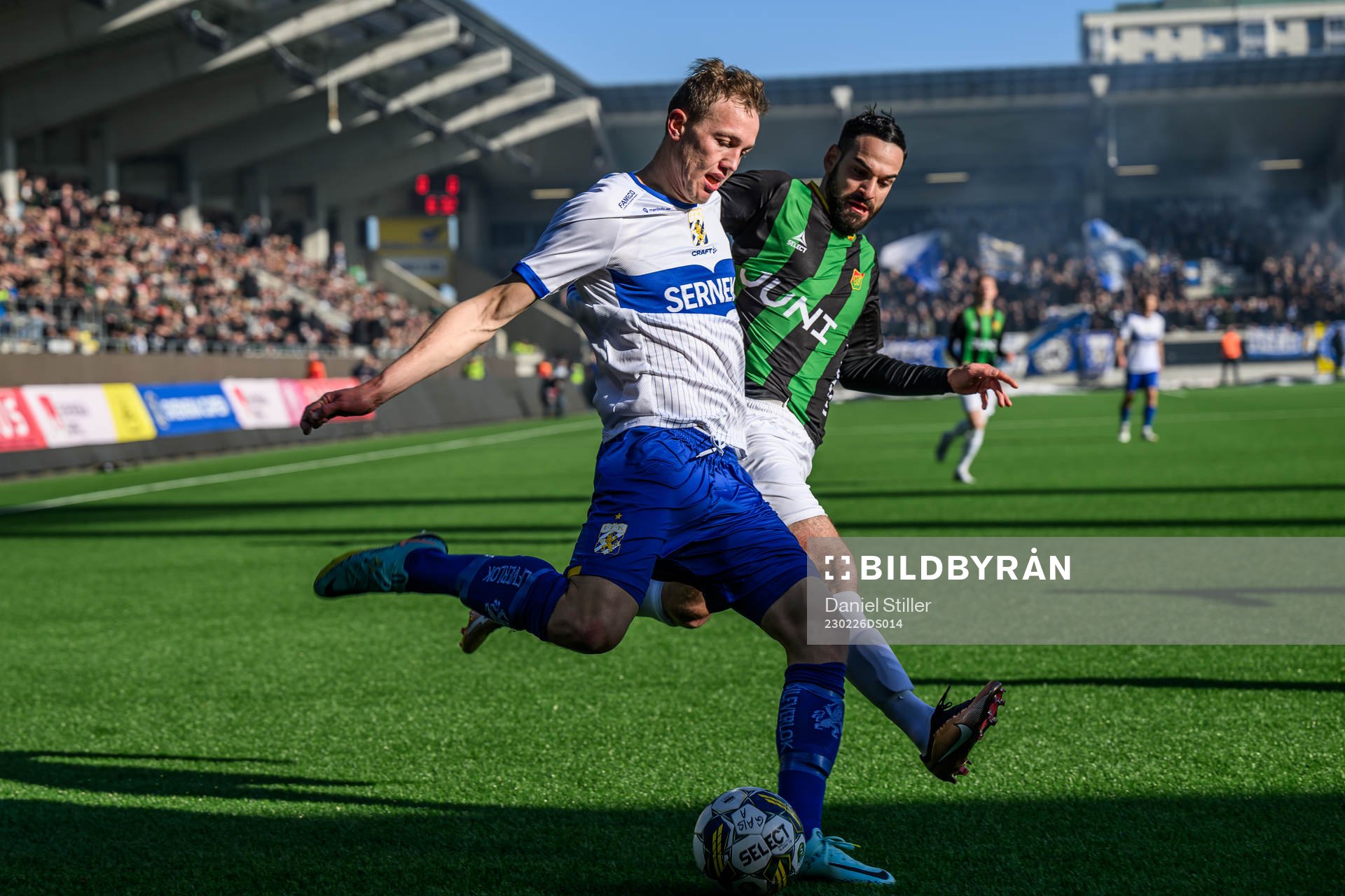 IFK Göteborgs Sebastian Ohlsson och GAISs Mervan Celik