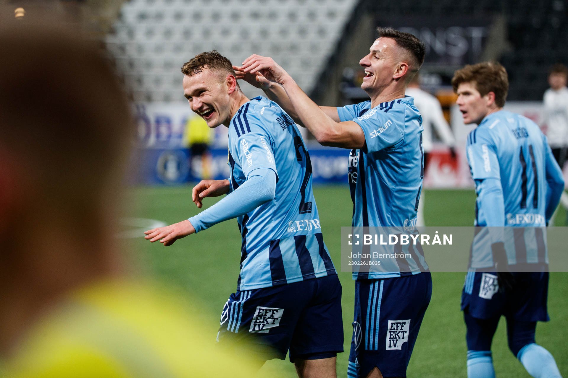 Djurgårdens Piotr Johansson jublar