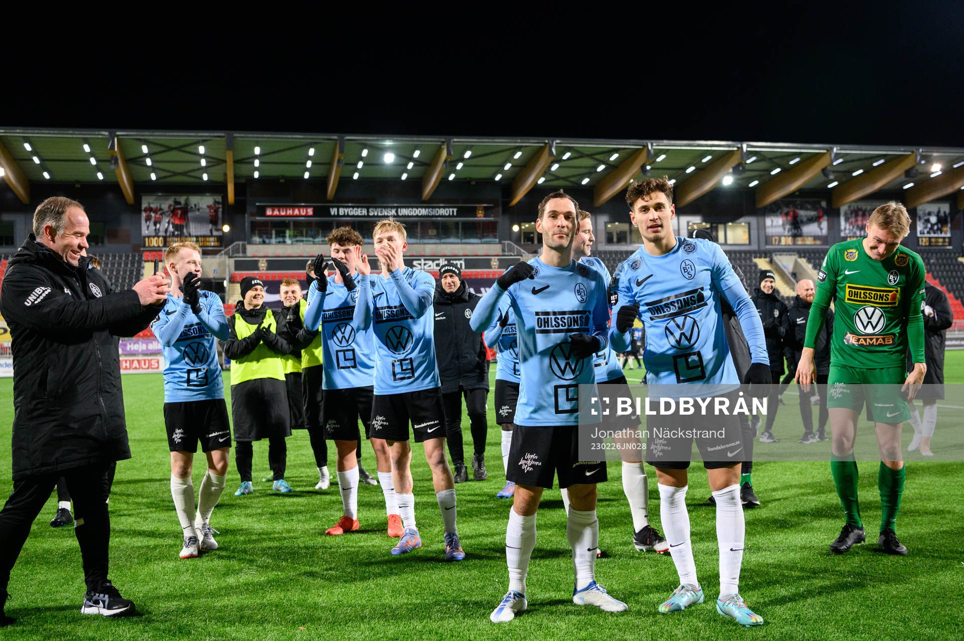Landskronas spelare jublar