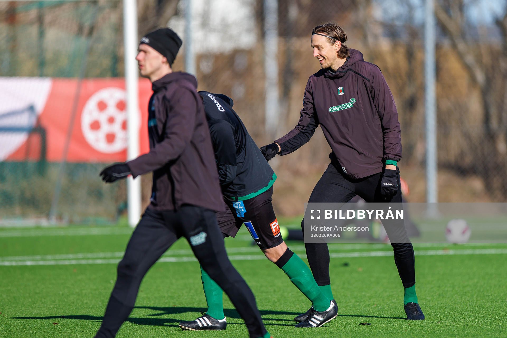 Varbergs Joakim Lindner före fotbollsmatchen i Svenska