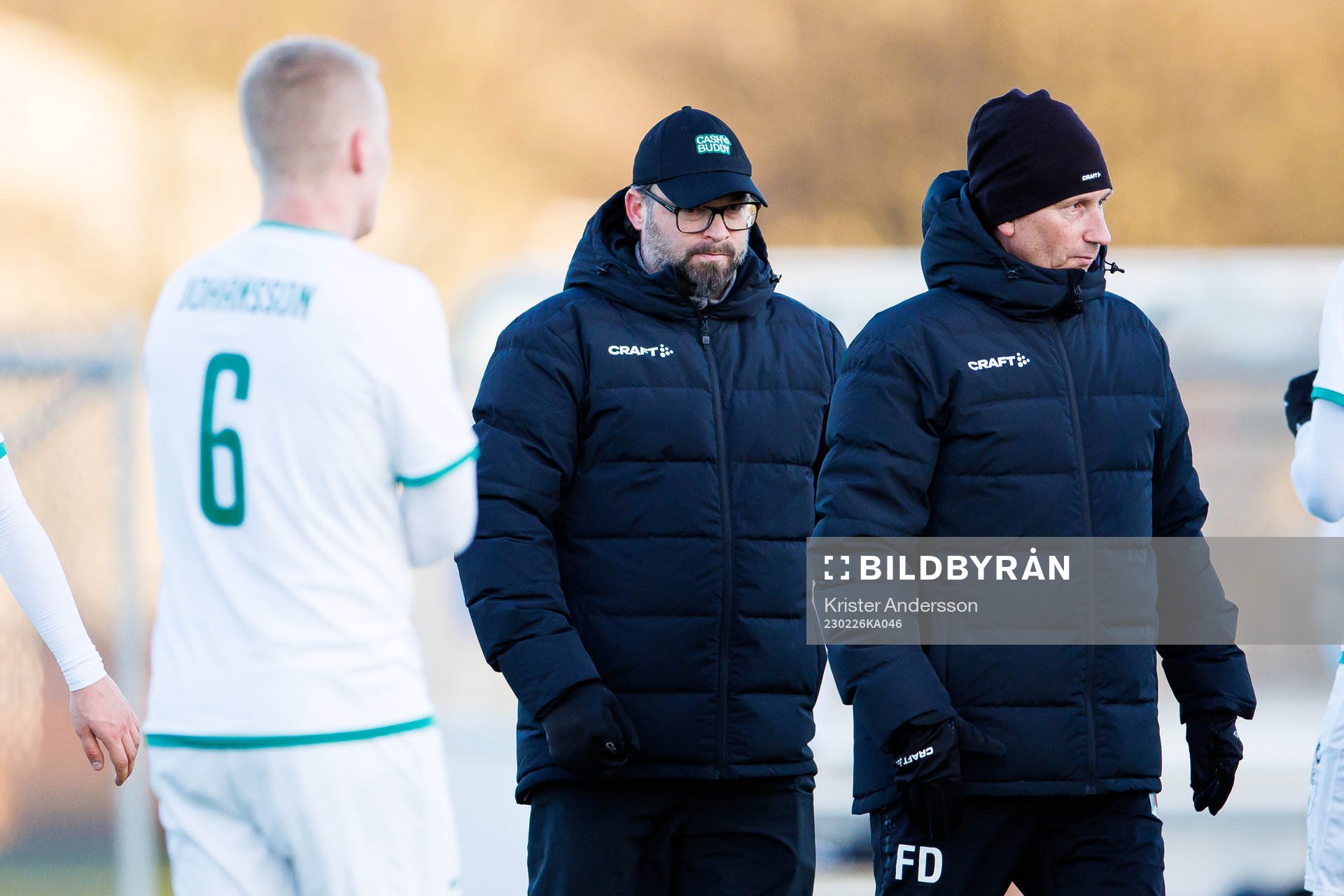 Varbergs huvudtränare Joakim Persson och assisterande