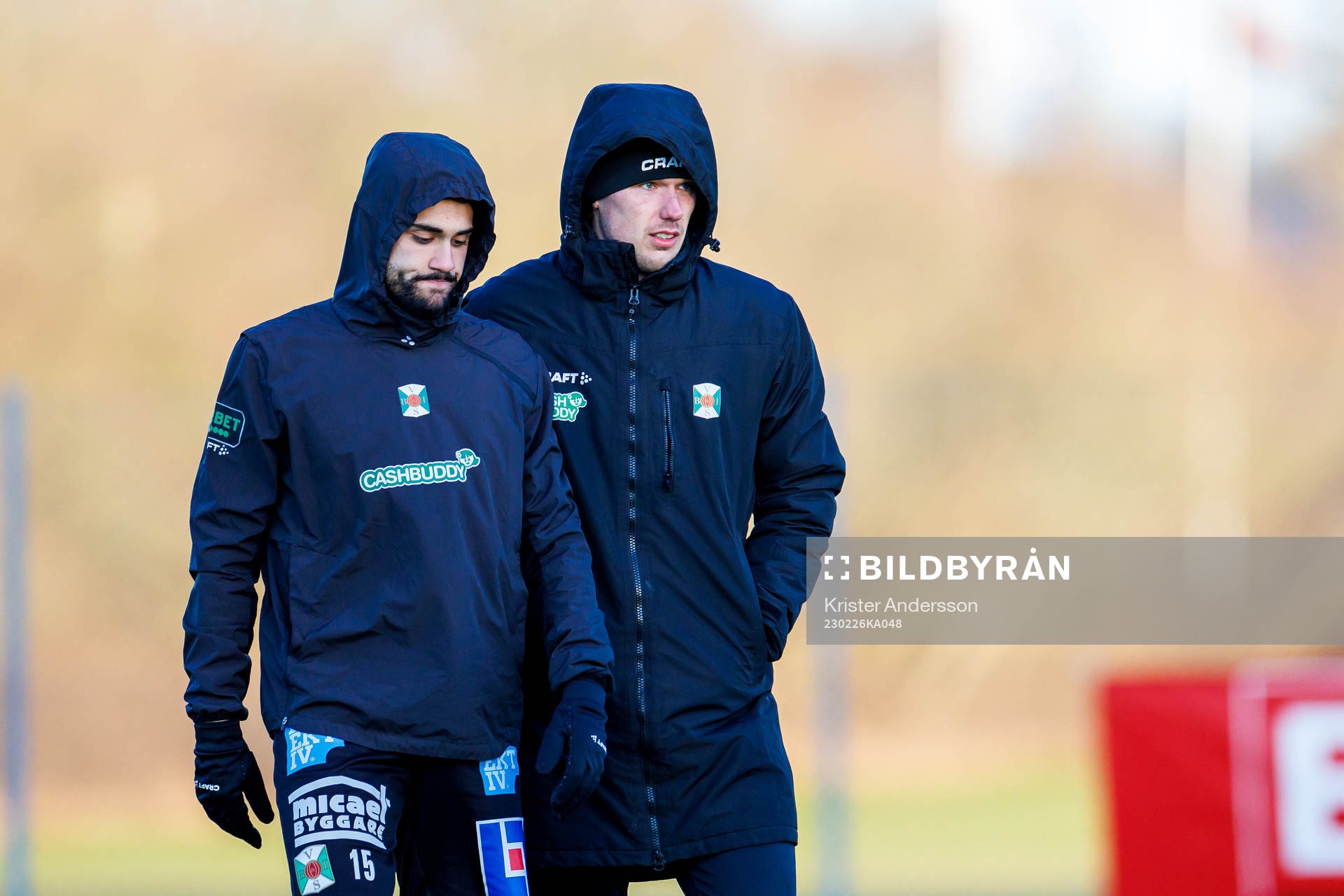 Varbergs Ömur Pektas och Hampus Zackrisson deppar