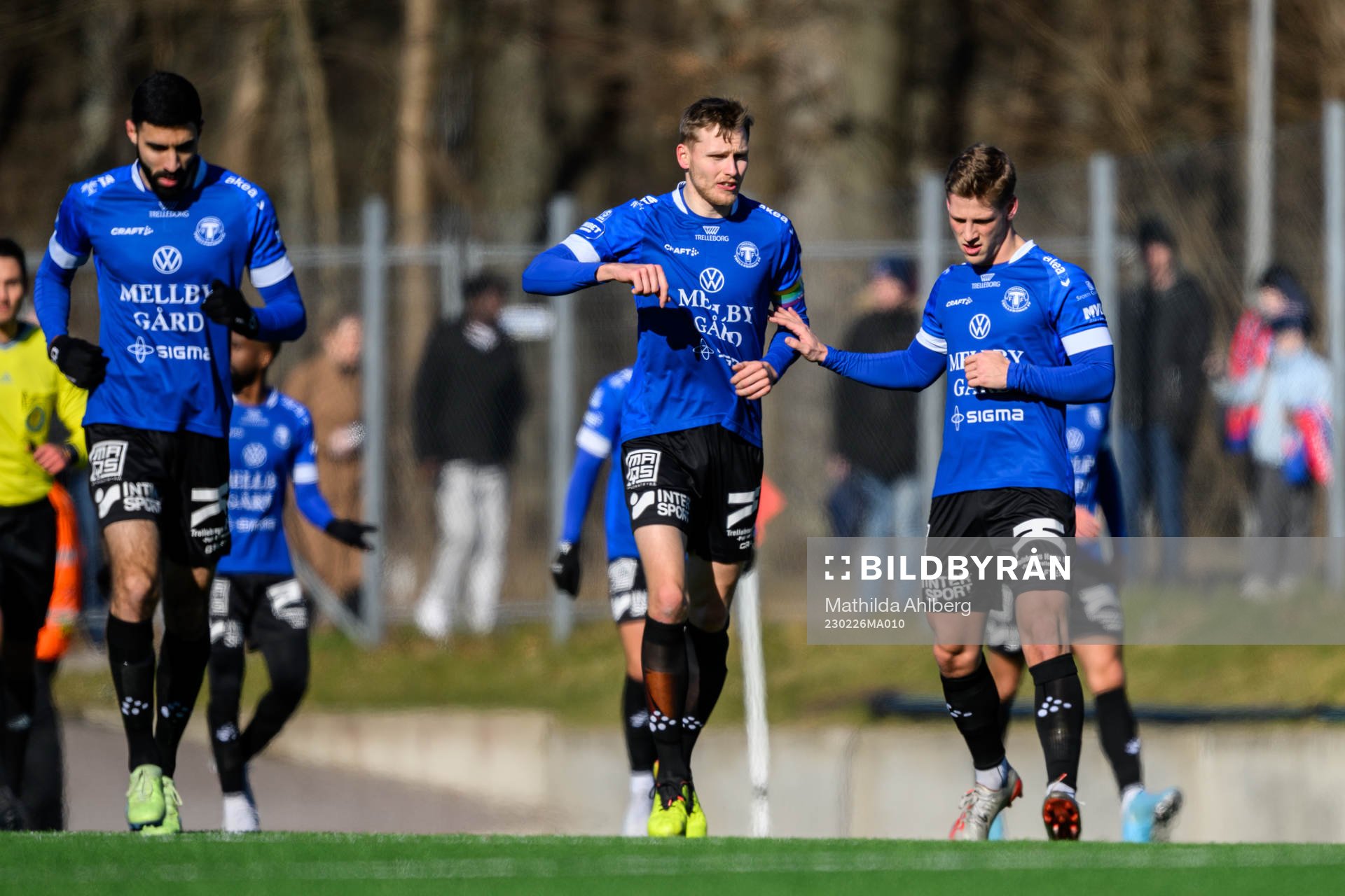 Trelleborgs Mikko Viitikko och Nicolas Mortensen jublar