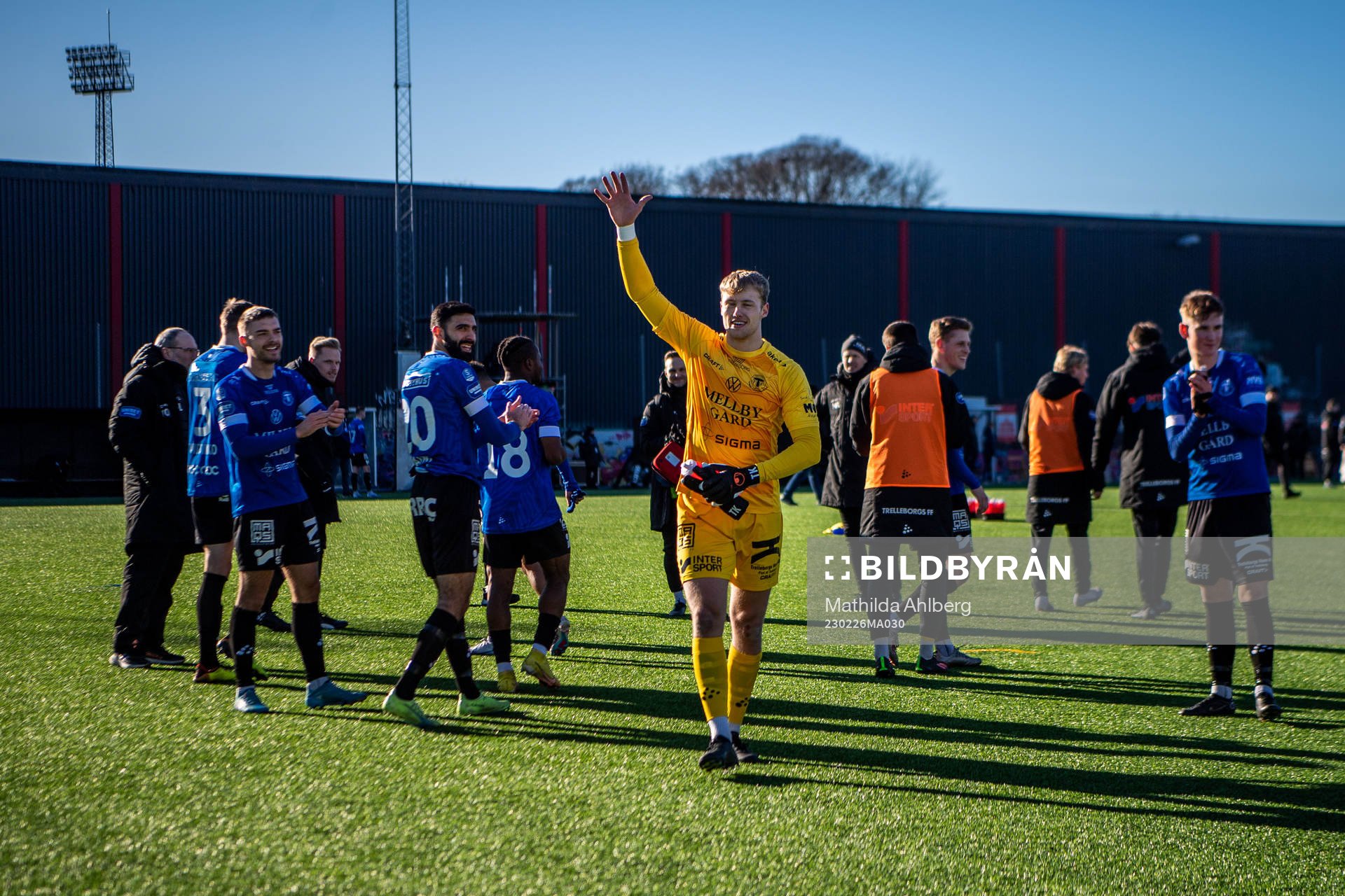 Trelleborgs målvakt Kasper Thiesson Kristensen jublar