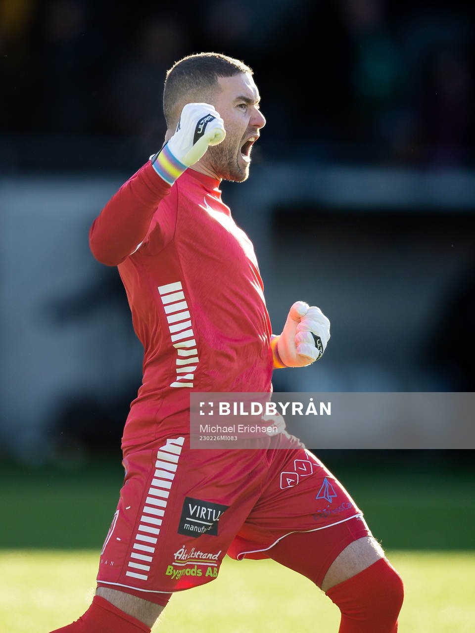 GAIS målvakt Mergim Krasniqi jublar