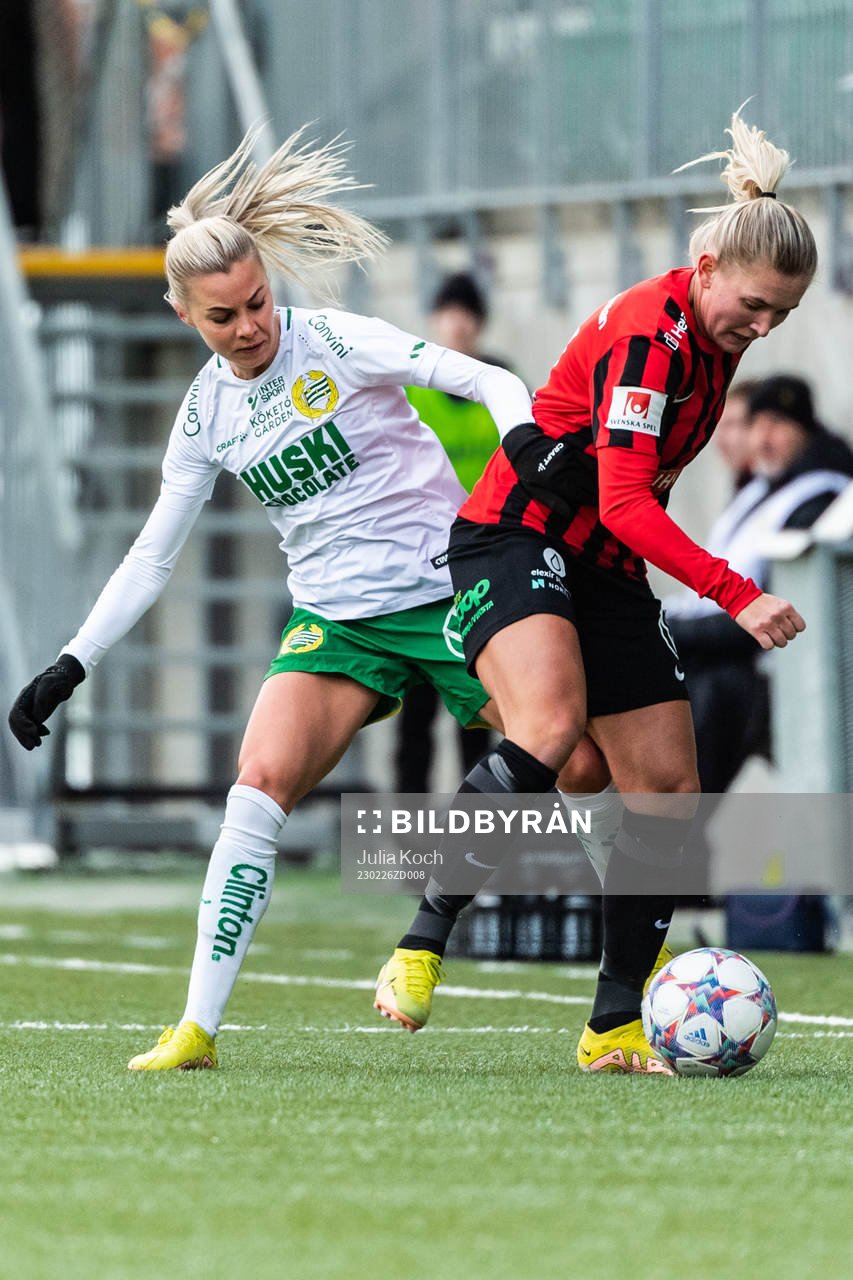 Hammarbys Lotta Ökvist och Brommapojkarnas Ellen Toivio