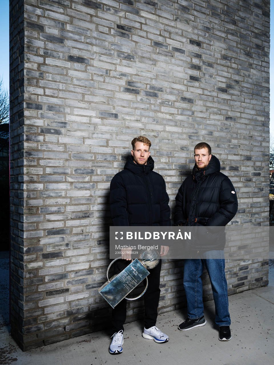Samuel Gustafson och Simon Gustafson med Lennart Johanssons