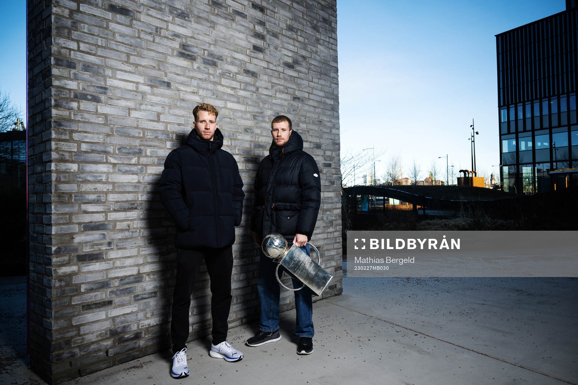 Samuel Gustafson och Simon Gustafson med Lennart Johanssons
