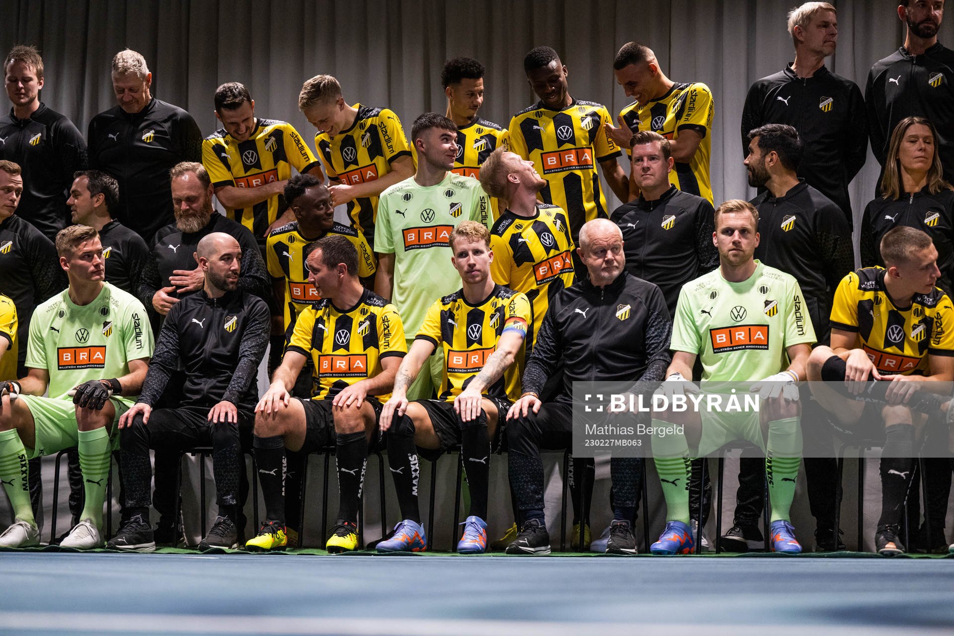 Samuel Gustafson, tränare Per-Mathias Høgmo och målvakt