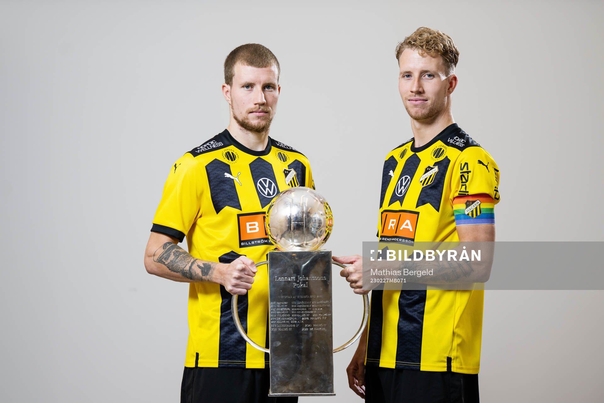Simon Gustafson och Samuel Gustafson med Lennart Johanssons