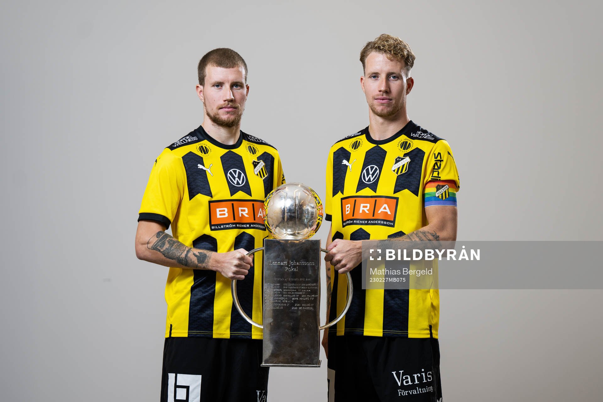 Simon Gustafson och Samuel Gustafson med Lennart Johanssons