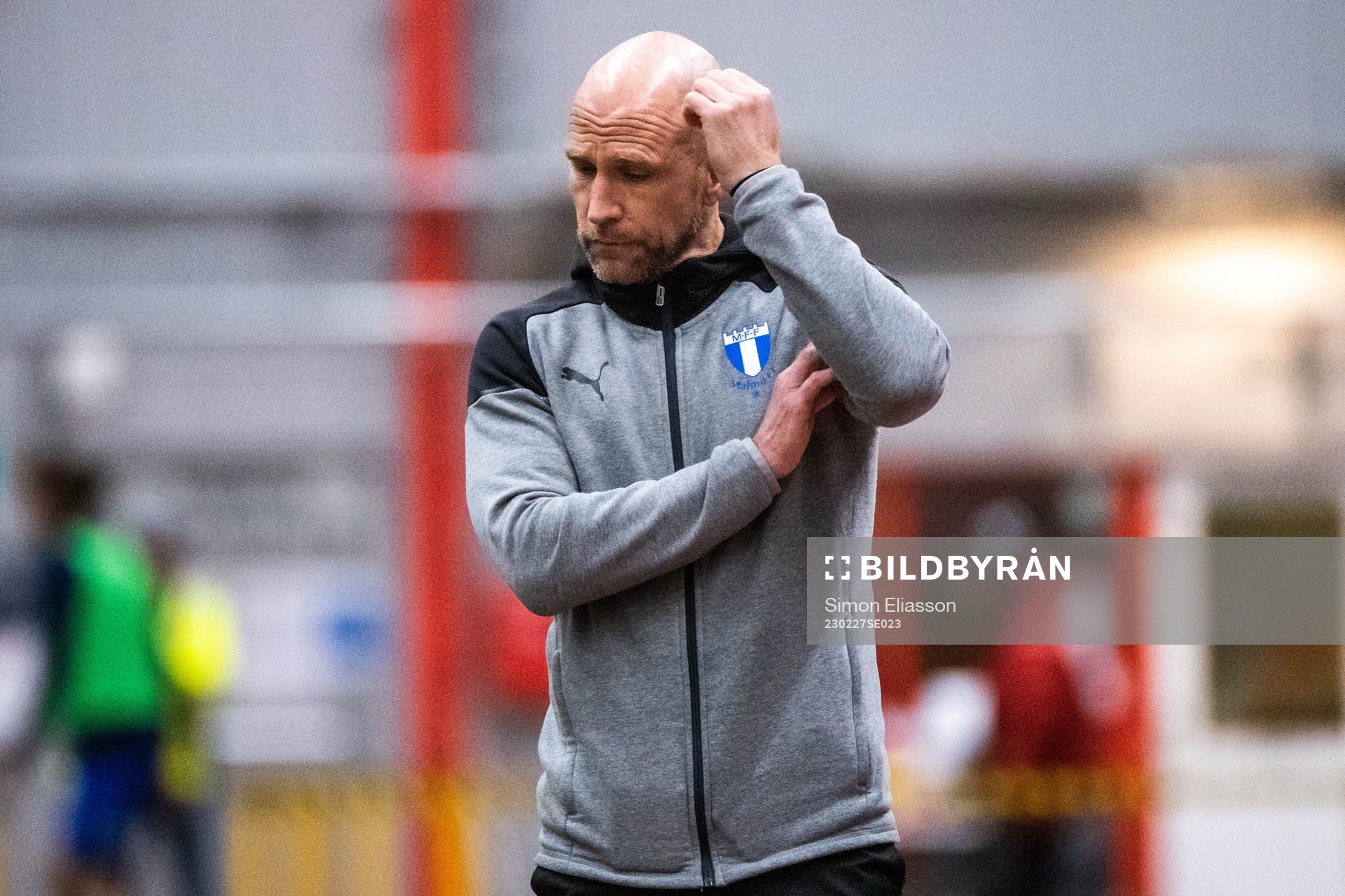 Malmö FFs tränare Henrik Rydström under fotbollsmatchen i Svenska Cupen mellan IFK Luleå och Malmö FF den 27 februari 2023 i Luleå. 
