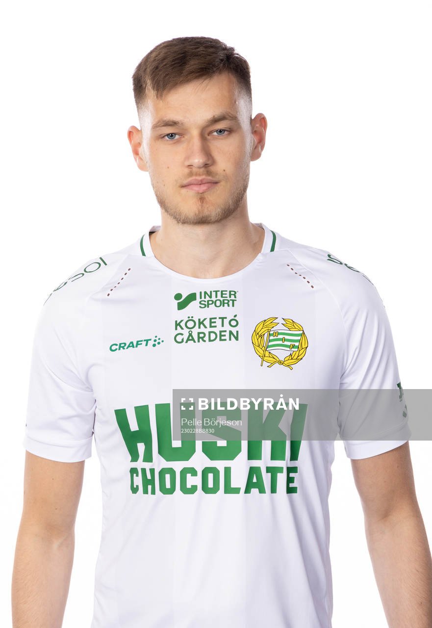 Hammarbys Ludvig Svanberg poserar för ett porträtt den 28 februari 2023 i Stockholm.