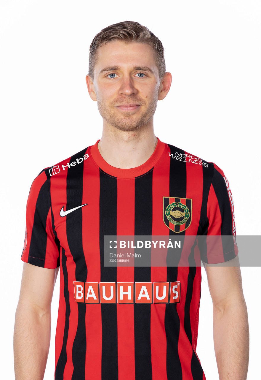 Brommapojkarnas Ludvig Fritzson poserar för ett porträtt den 28 februari 2023 i Stockholm.