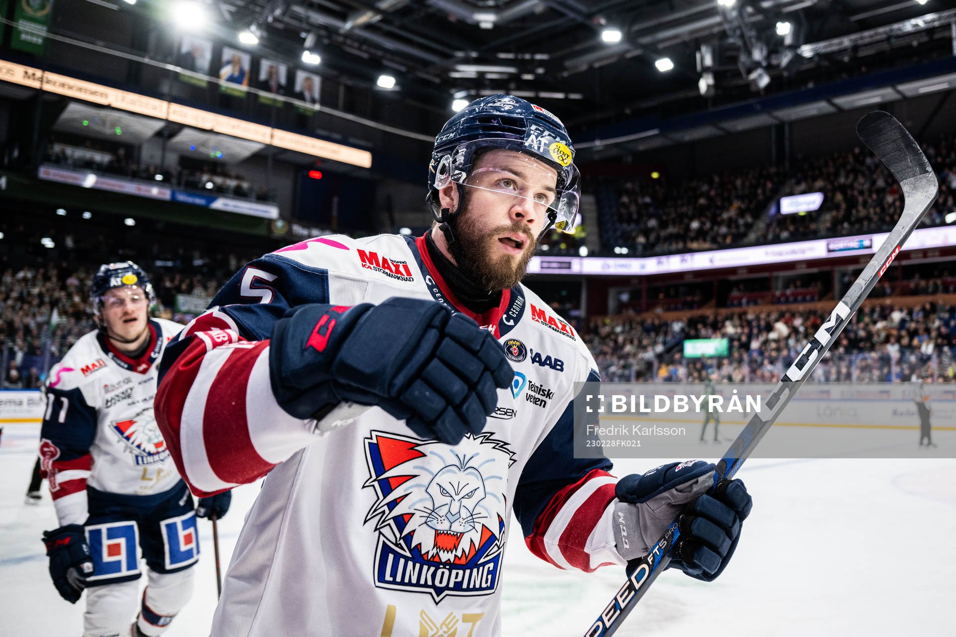 Linköpings Oscar Fantenberg jublar