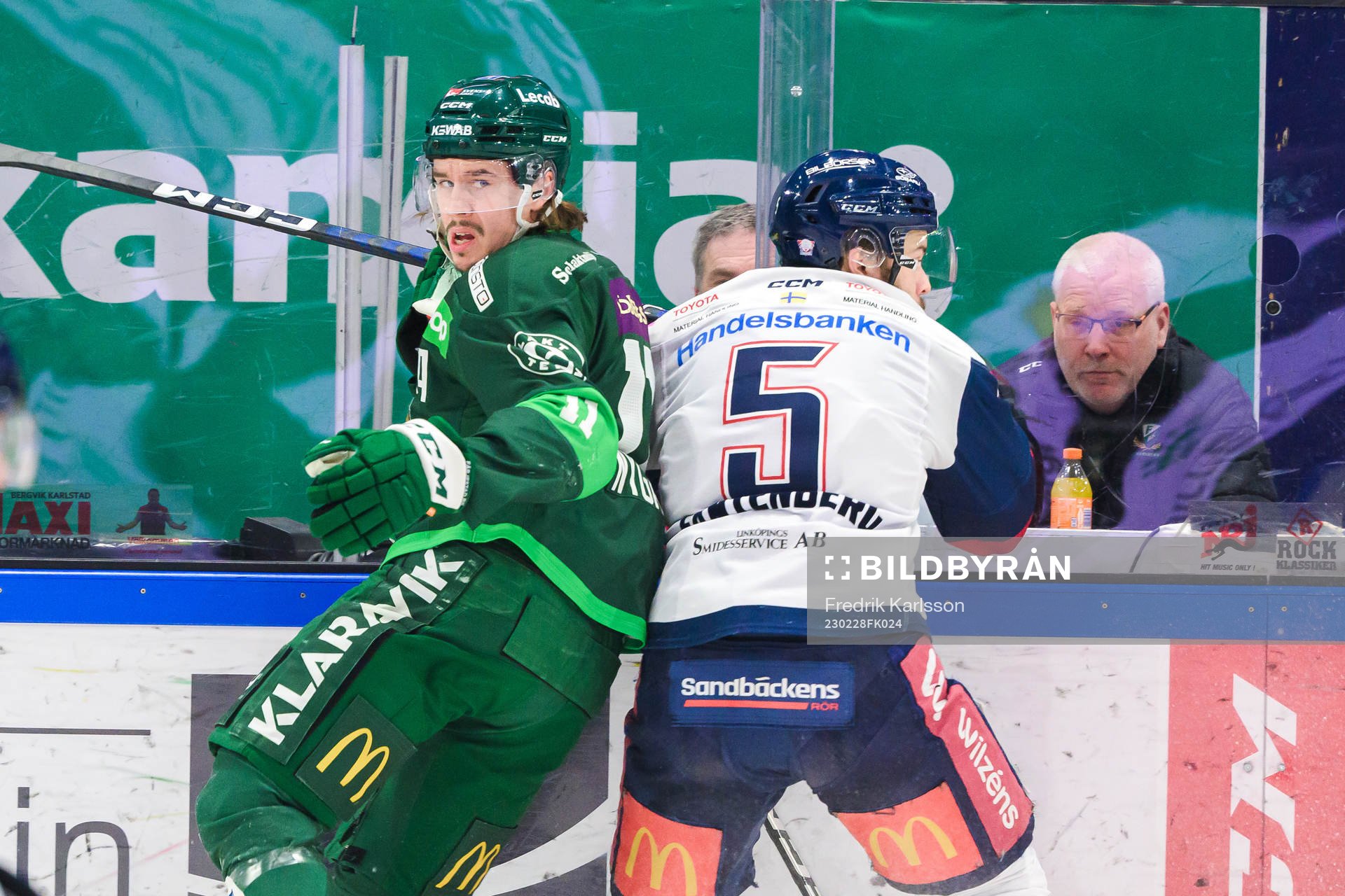 Färjestads Joakim Nygård och Linköpings Oscar Fantenberg