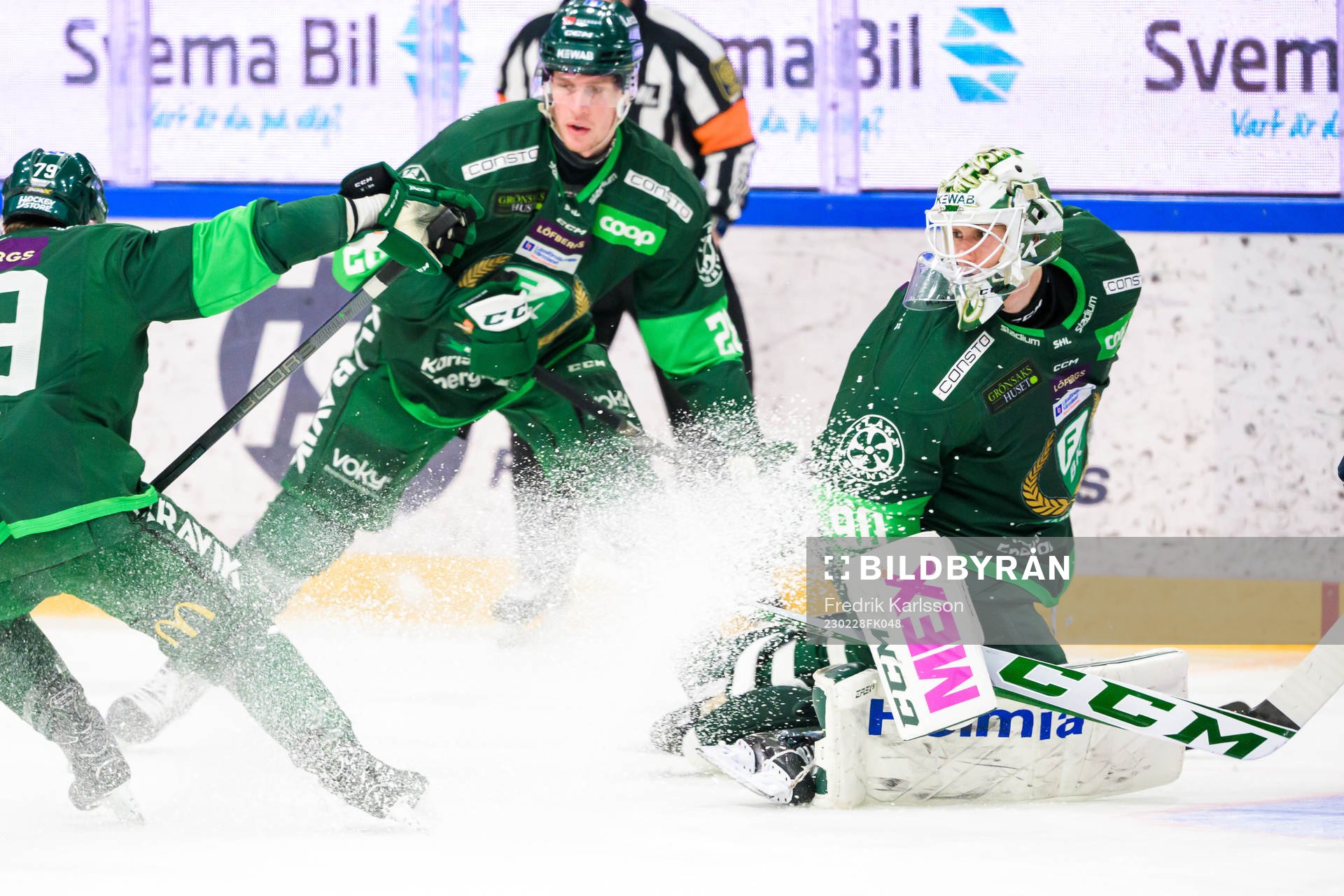 Färjestads målvakt Matthew Tomkins