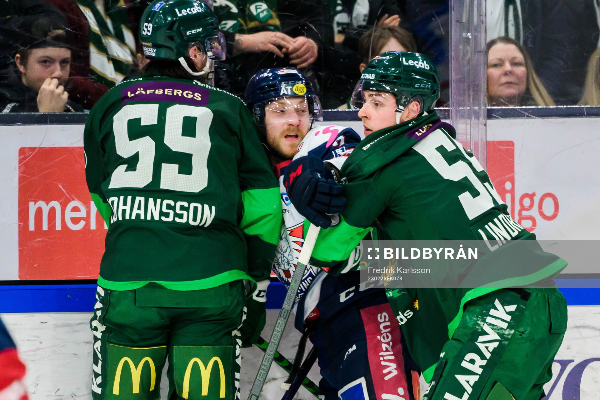 Färjestads Linus Johansson, Linköpings Linus Hultström
