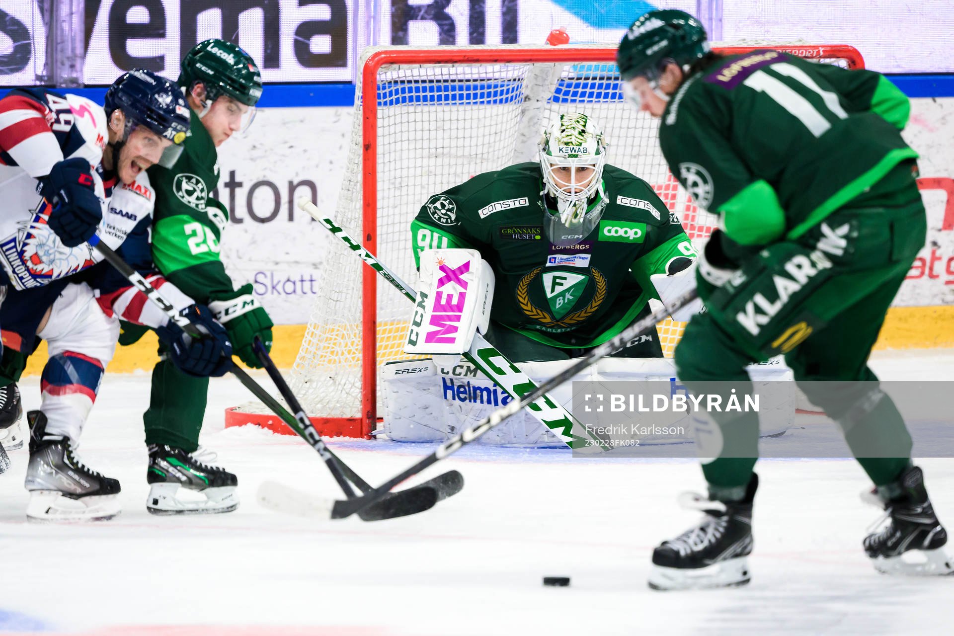 Färjestads målvakt Matthew Tomkins