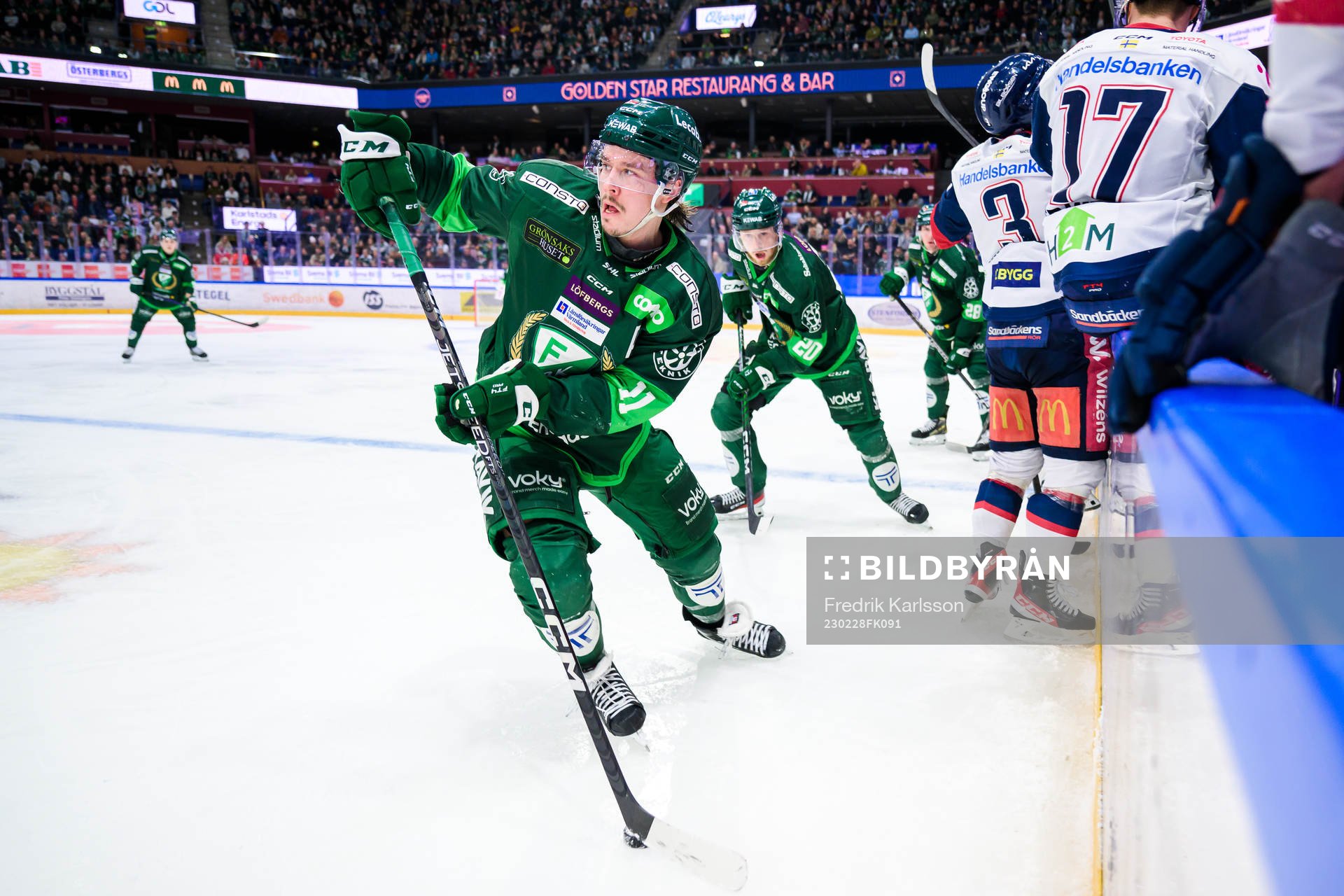 Färjestads Joakim Nygård och Linköpings Linus Hultström