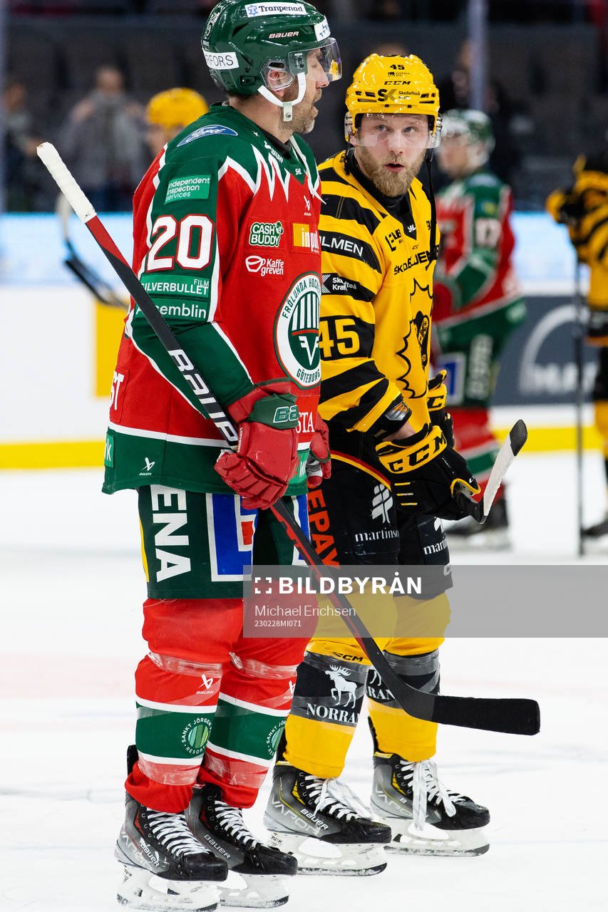 Frölundas Joel Lundqvist och Skellefteås Oscar Möller