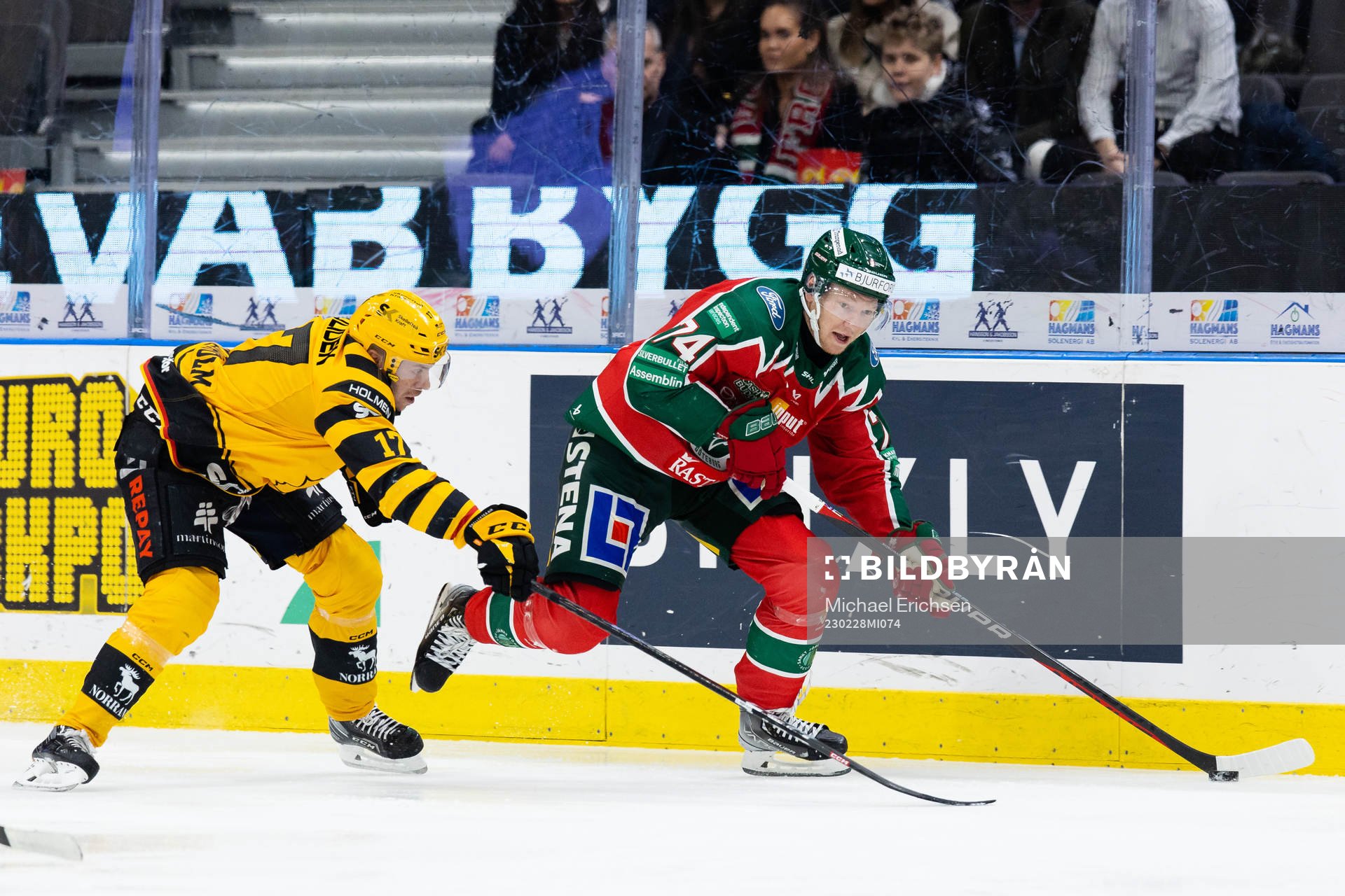 Skellefteås Pär Lindholm och Frölundas Andreas Borgman