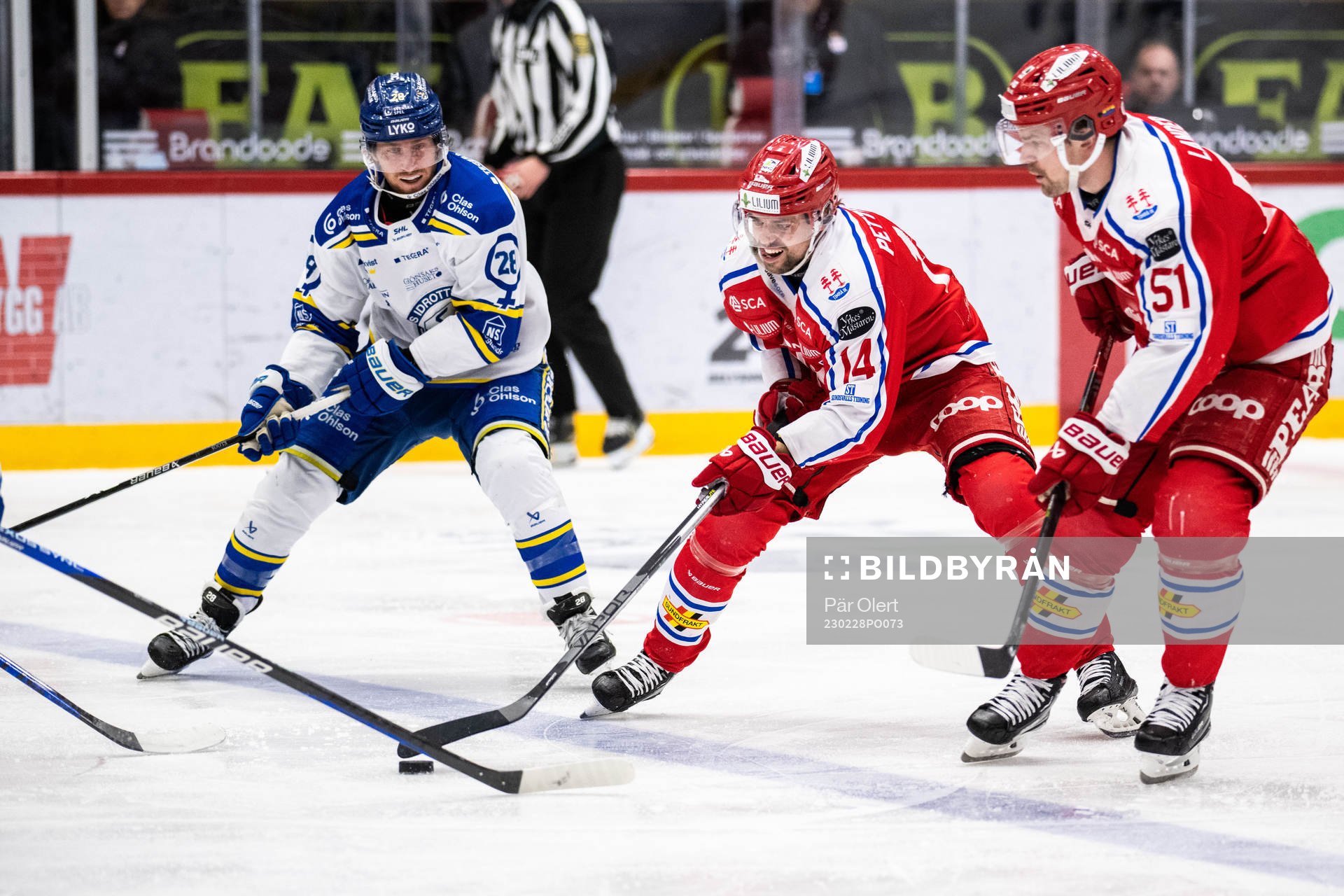 Leksands Justin Glenn Kloos och Timrås Emil Pettersson