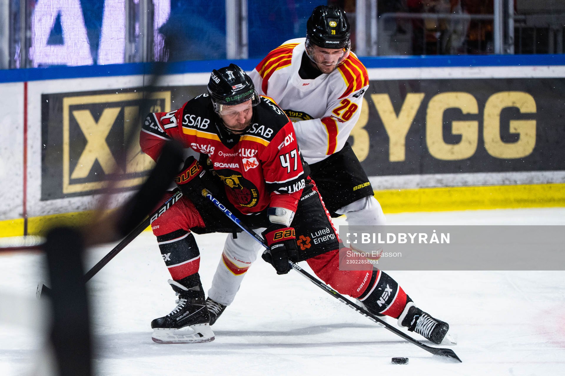 Luleås Leo Komarov och Brynäs Johannes Kinnvall