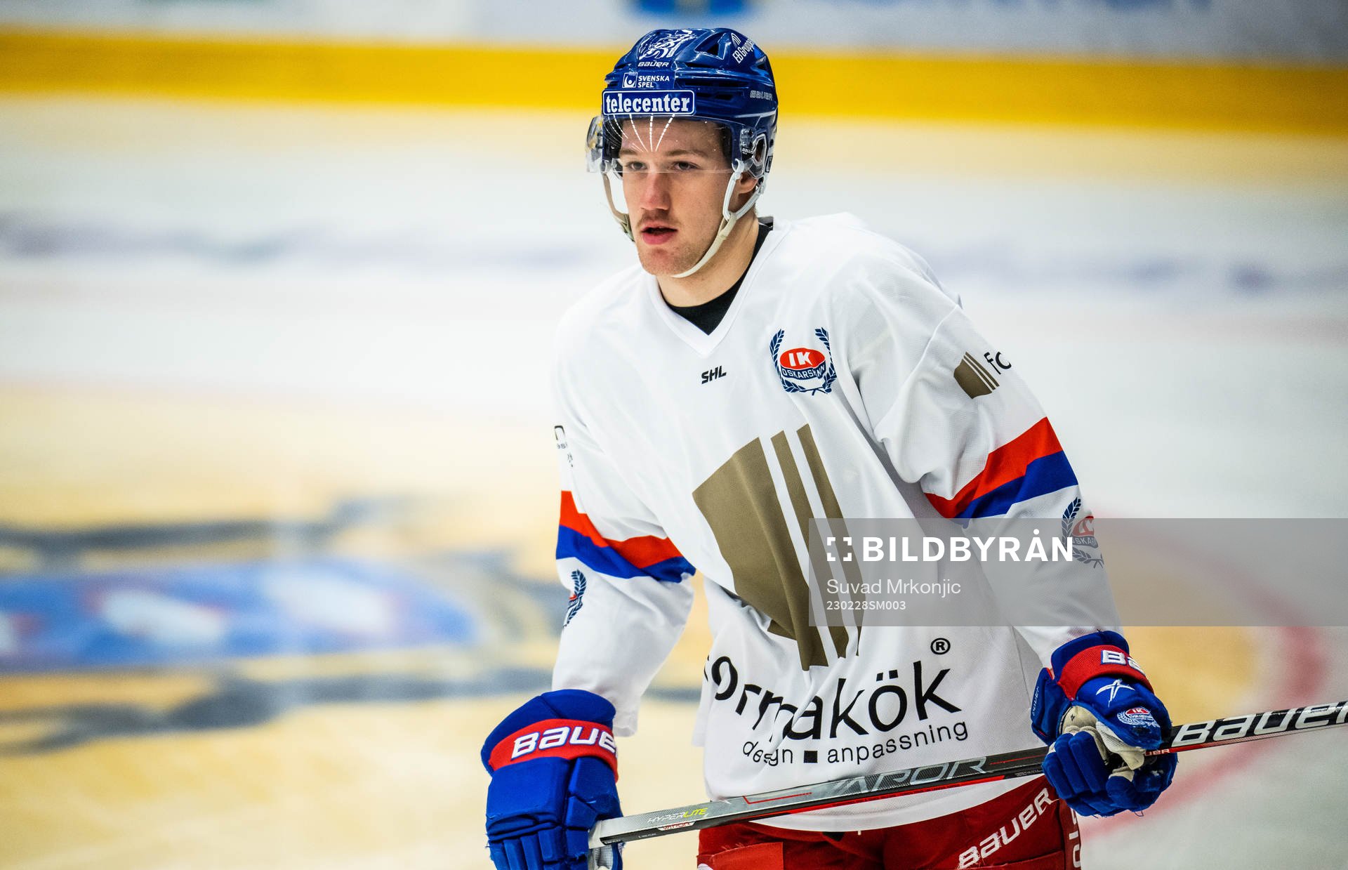 Oskarshamns Nace Langus ishockeymatchen i SHL mellan