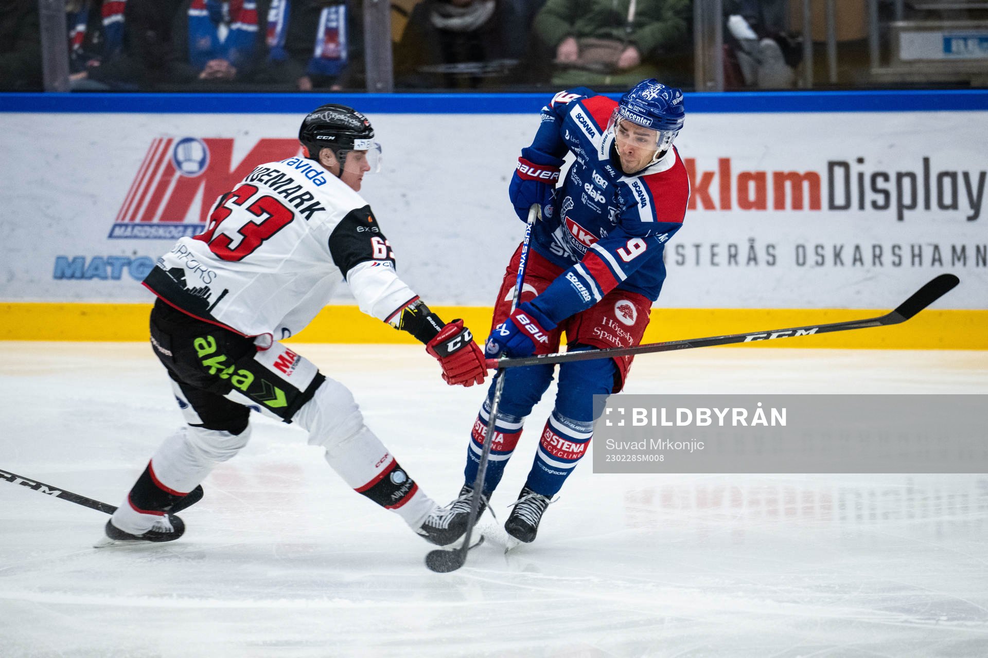 Malmö Redhawks Fredrik Händemark och Oskarshamns Ahti