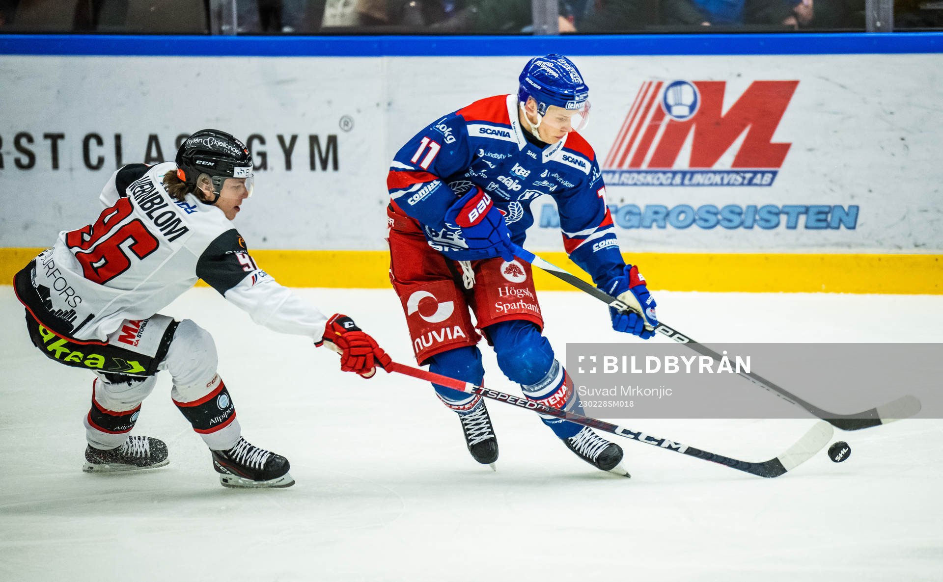 Malmö Redhawks Lukas Wernblom och Oskarshamns Antti Suomela