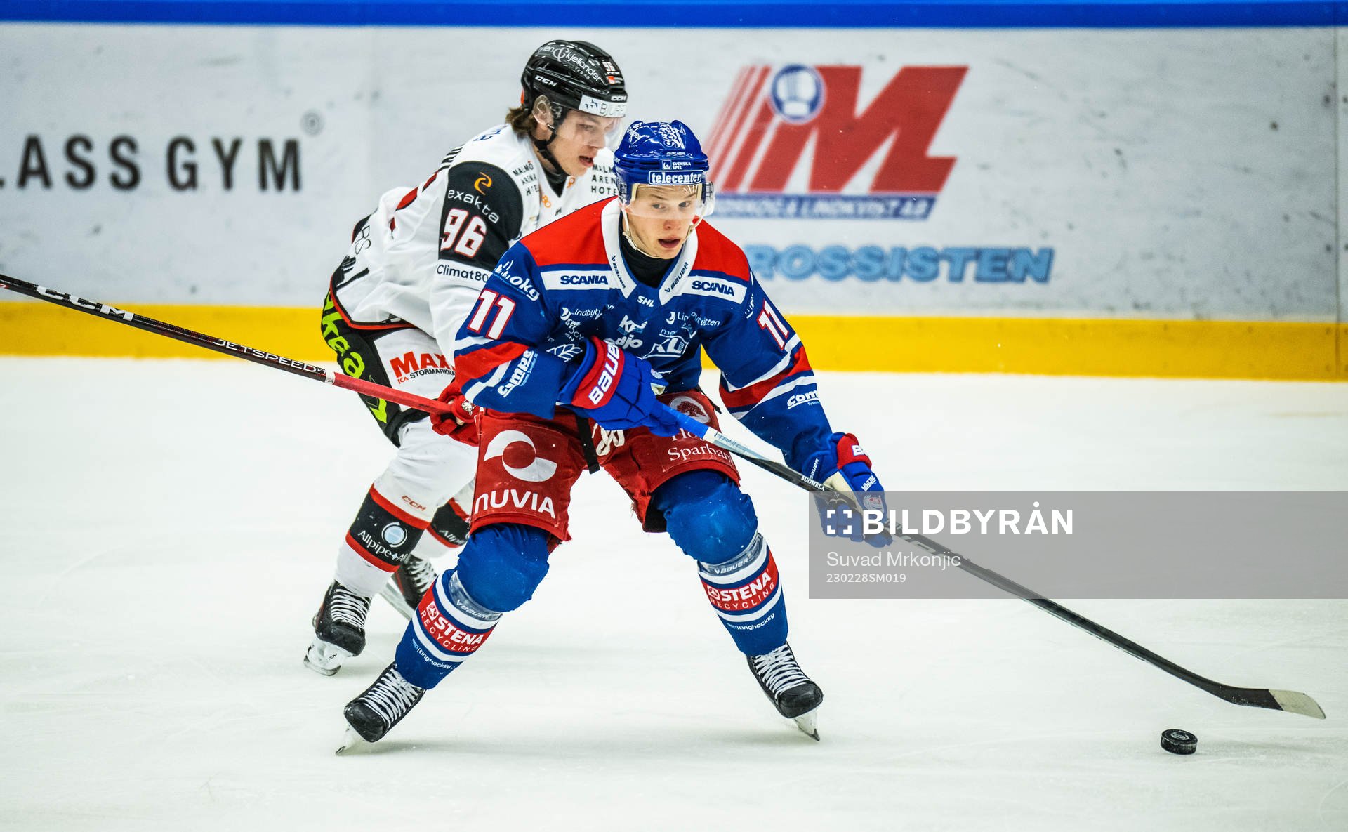Malmö Redhawks Lukas Wernblom och Oskarshamns Antti Suomela