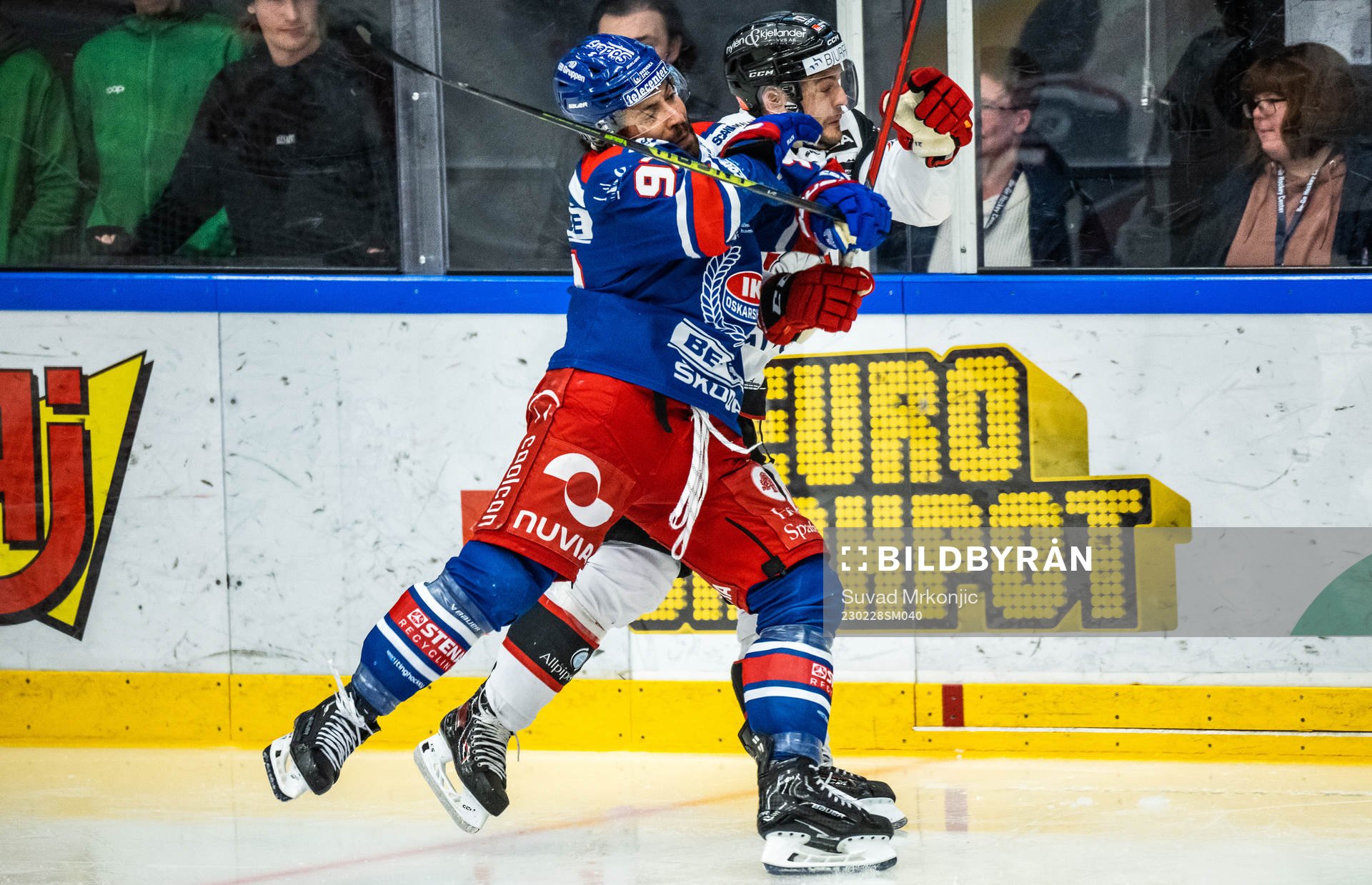 Oskarshamns Cameron Brace och Malmö Redhawks Pathrik