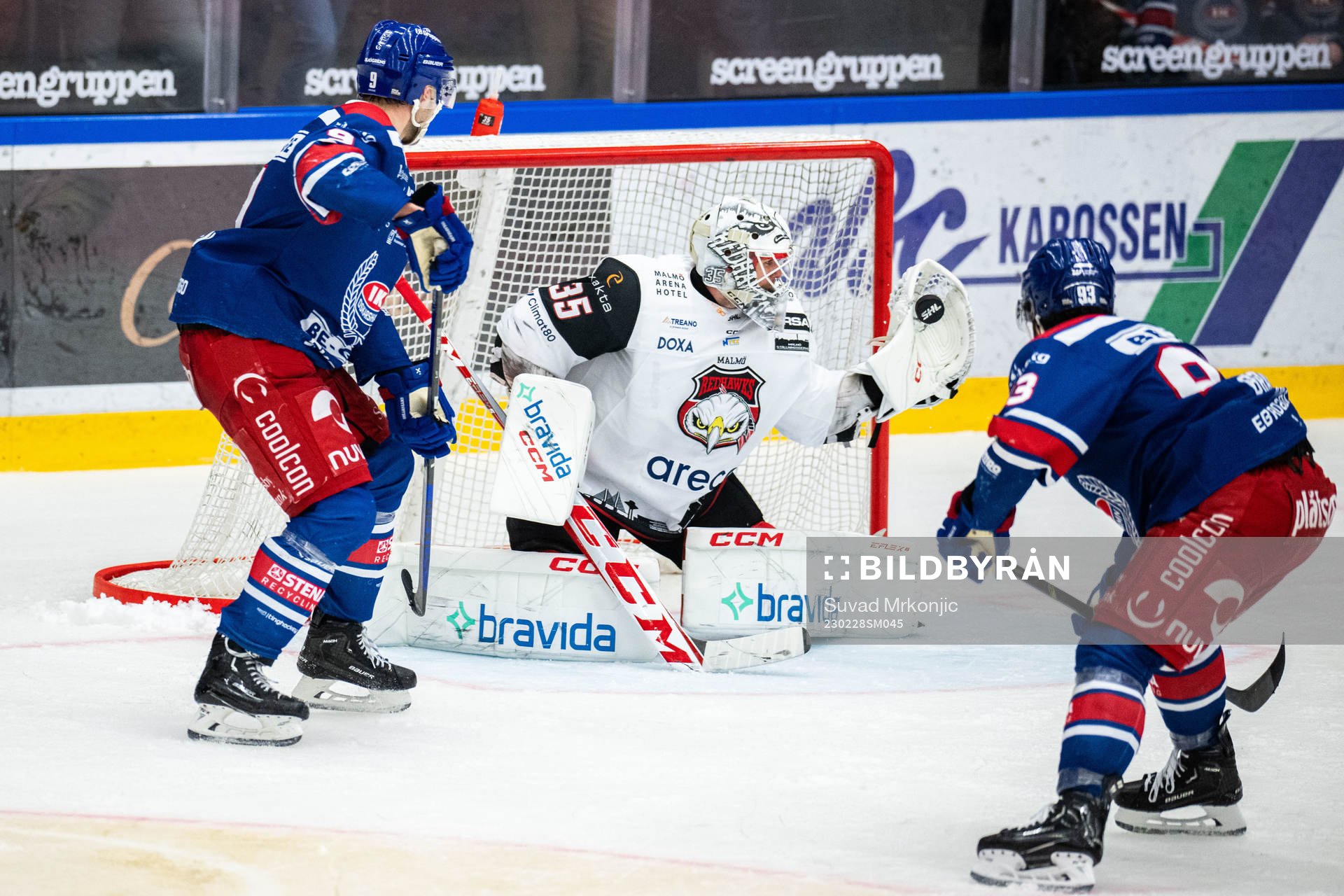 Oskarshamns Ahti Oksanen och Cameron Brace mot Malmö