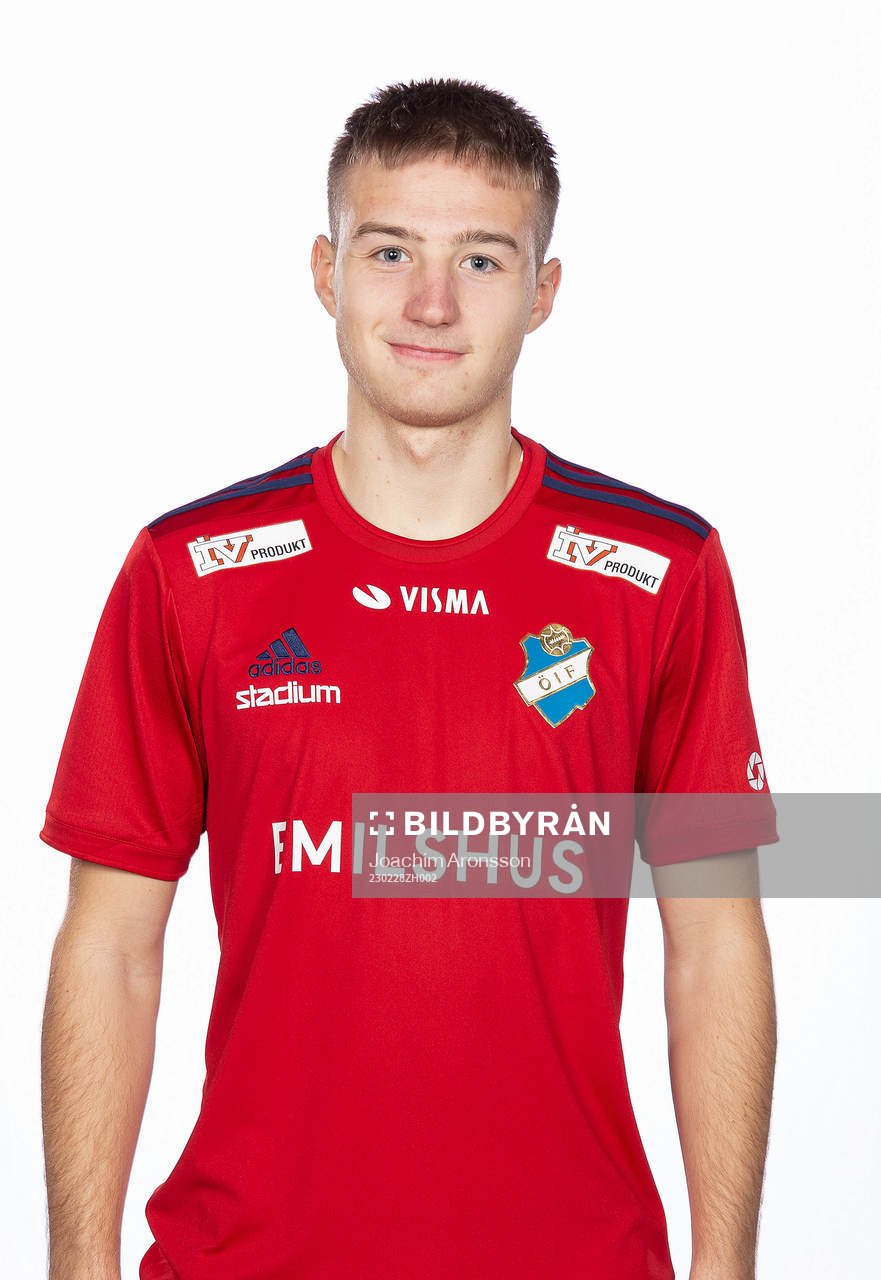 Östers André Gustafson poserar för ett porträtt den 28 februari 2023 i Växjö.