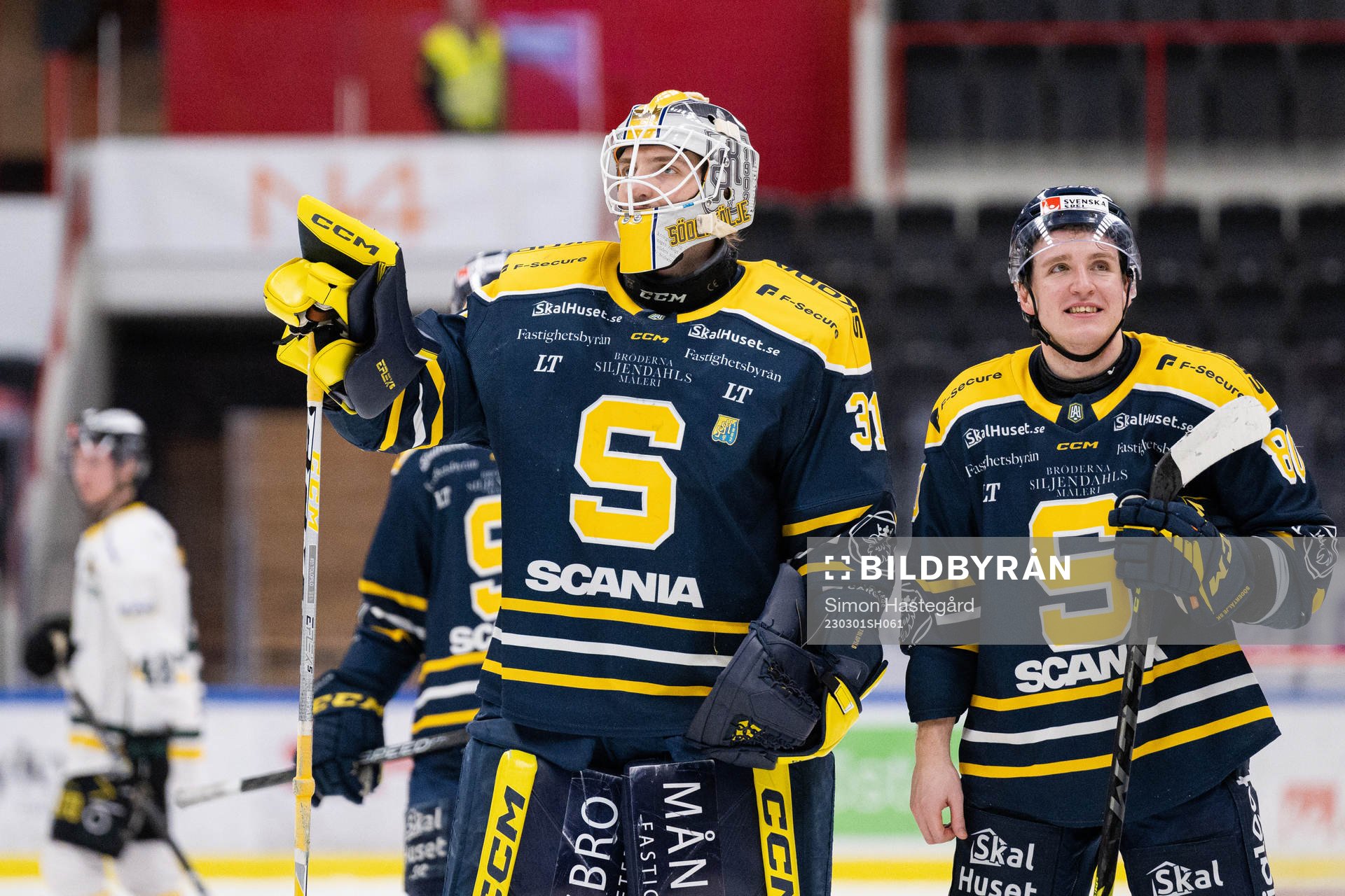 Södertäljes målvakt Nikita Talapila och Georgs Golovkovs