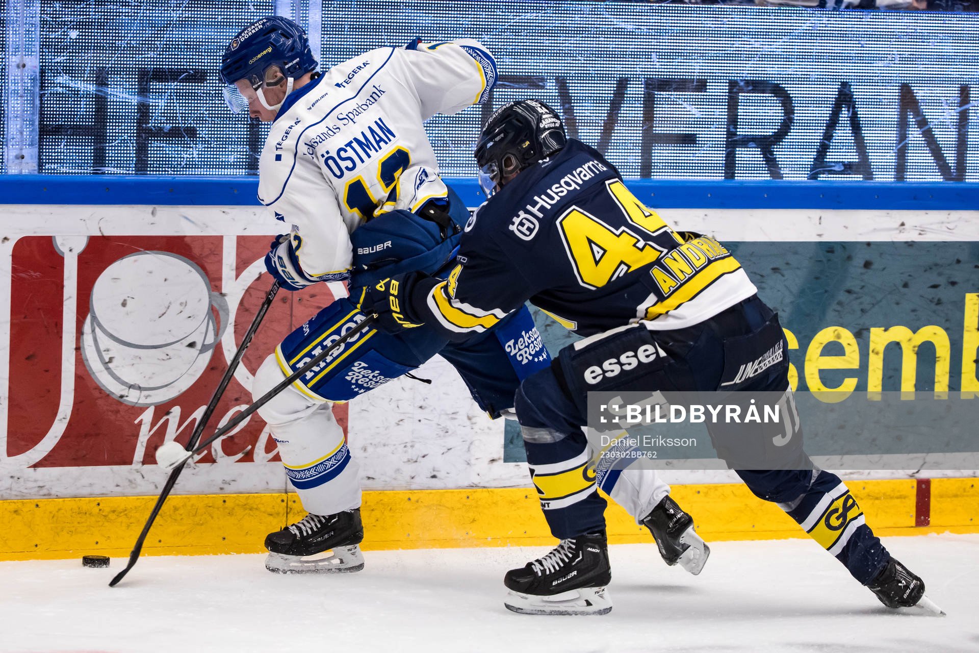 Leksands Kalle Östman och HV71s Emil Andrae
