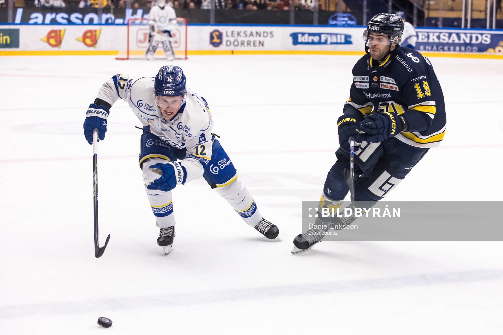 Leksands Kalle Östman och HV71s Sam Vigneault