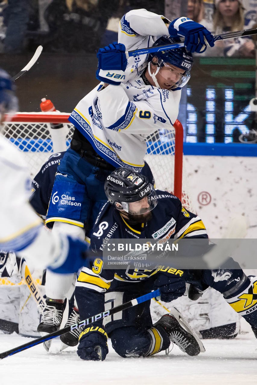 Leksands Patrik Zackrisson och HV71s Taylor Matson