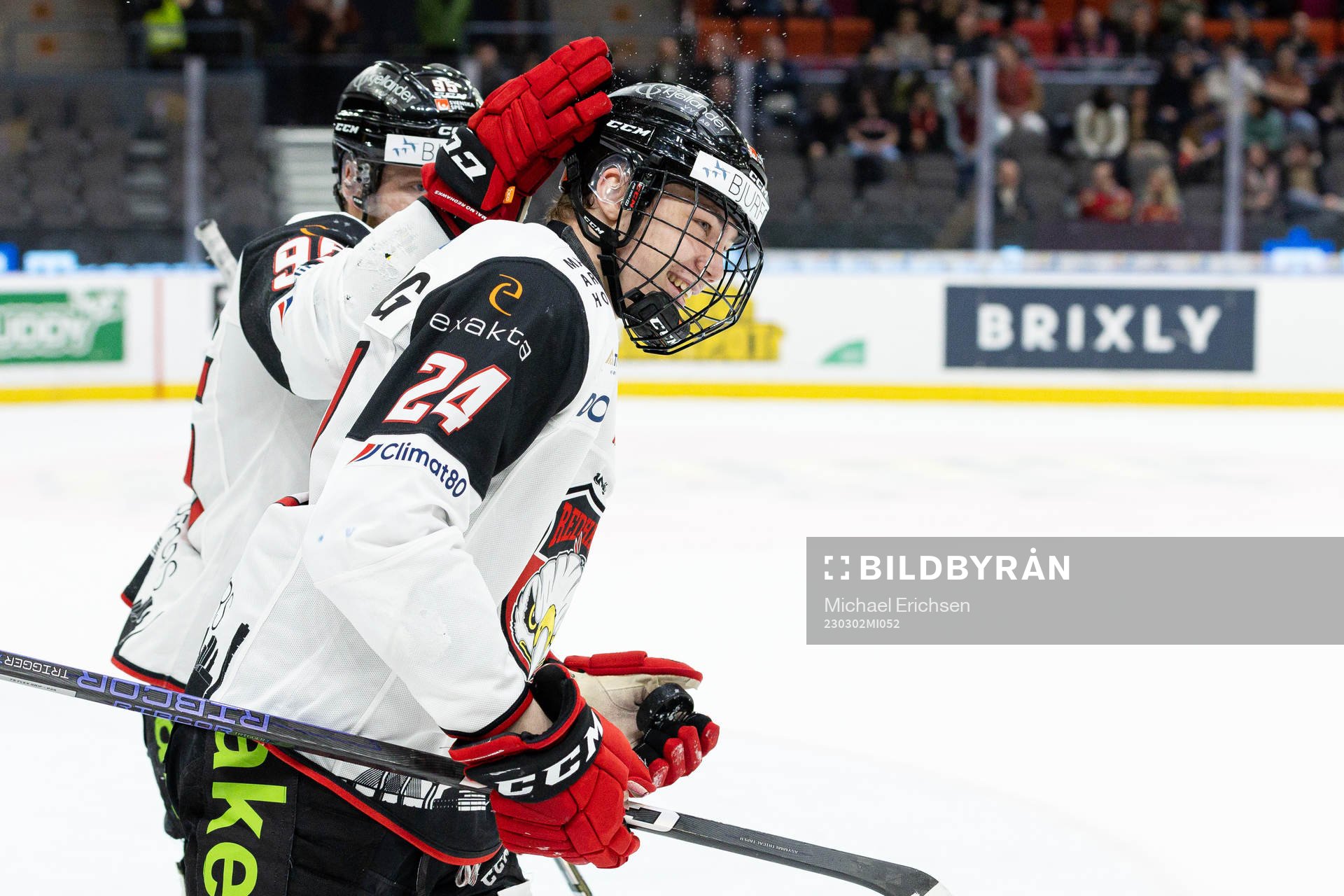 Malmö Redhawks Anton Wahlberg jublar