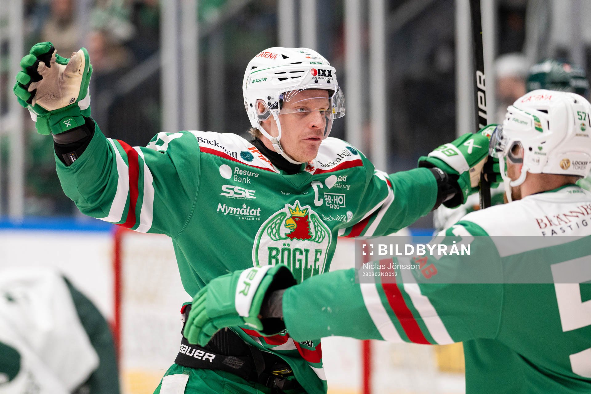 Rögles Anton Bengtsson jublar