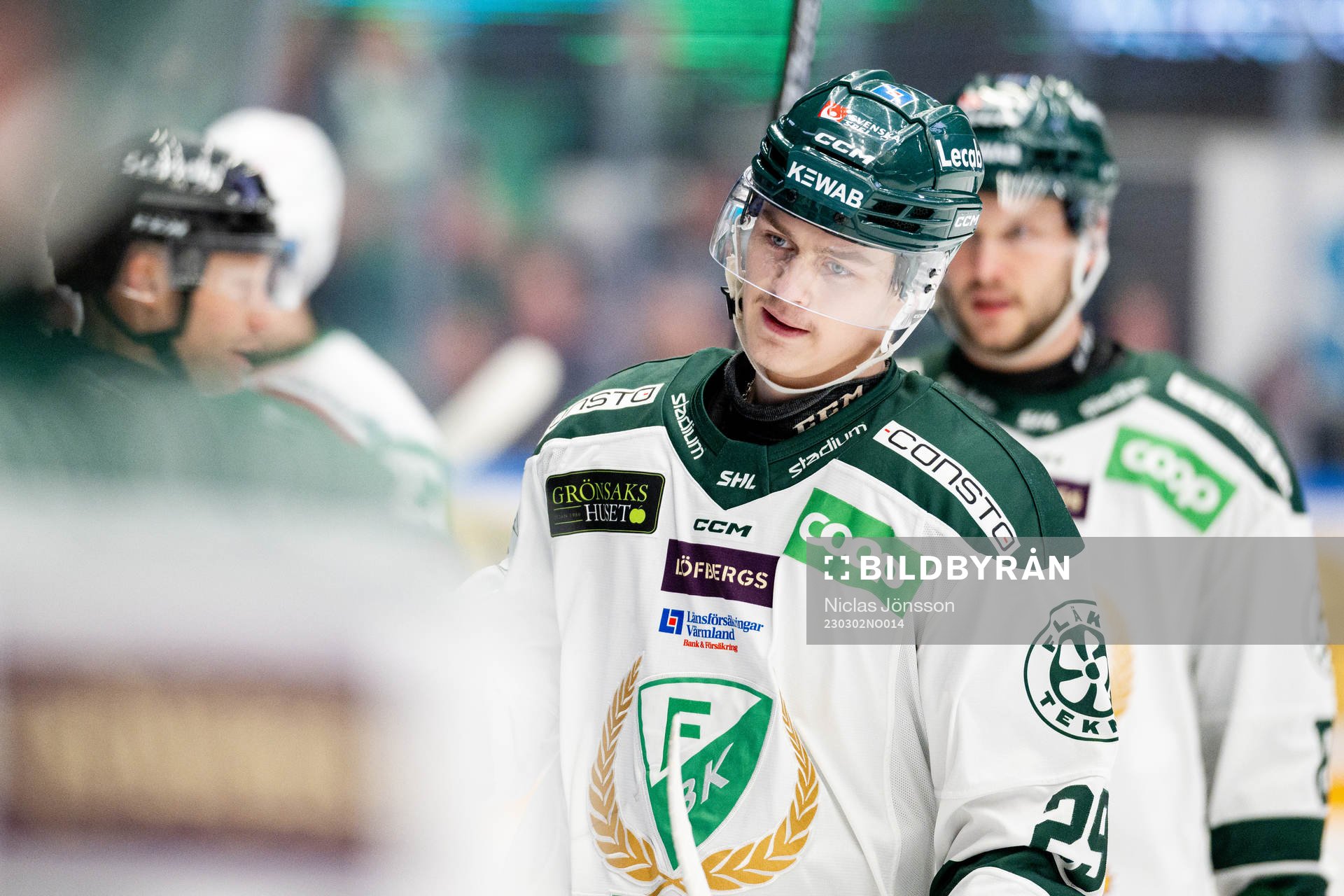 Färjestads Lucas Forsell jublar