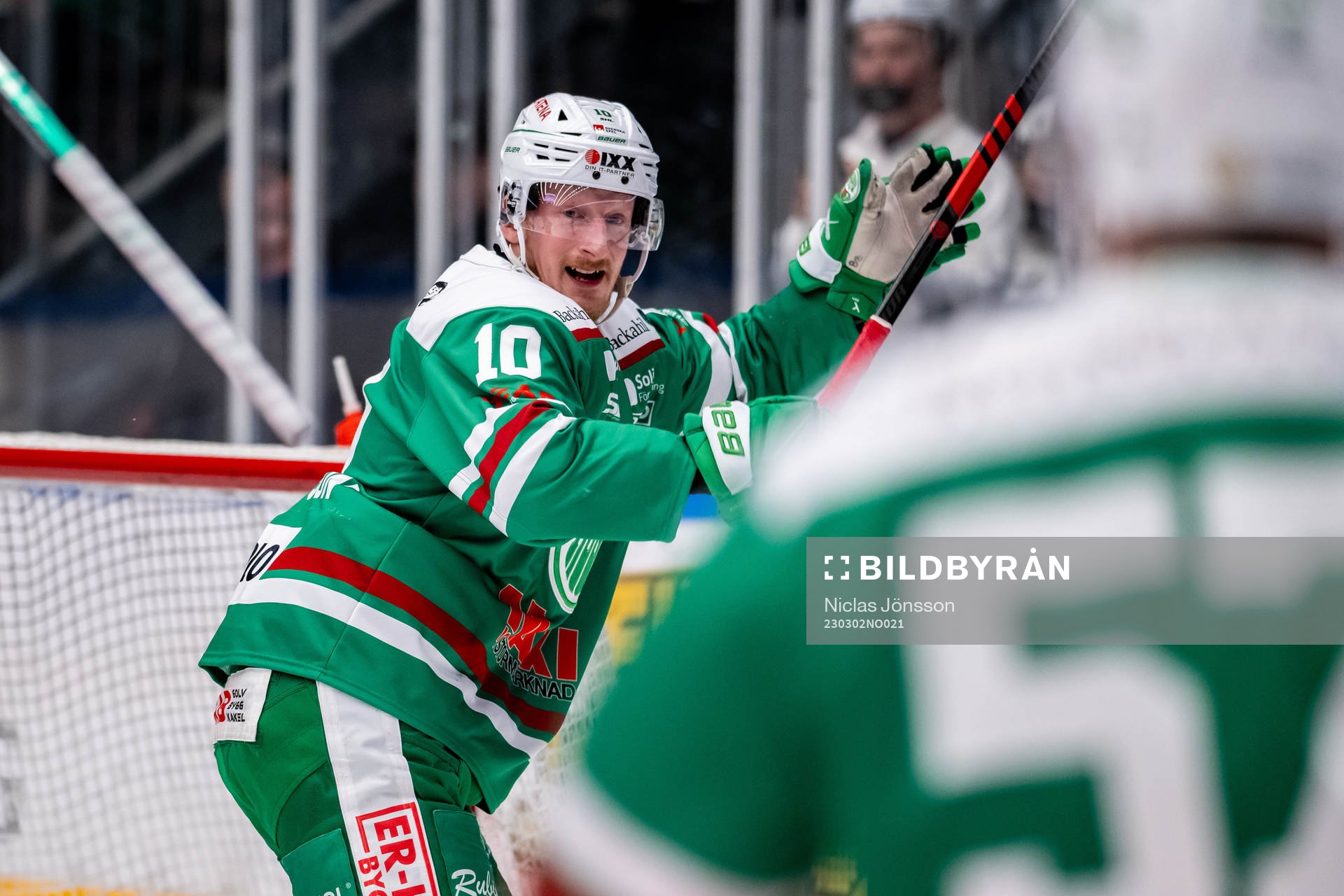 Rögles Simon Hjalmarsson jublar