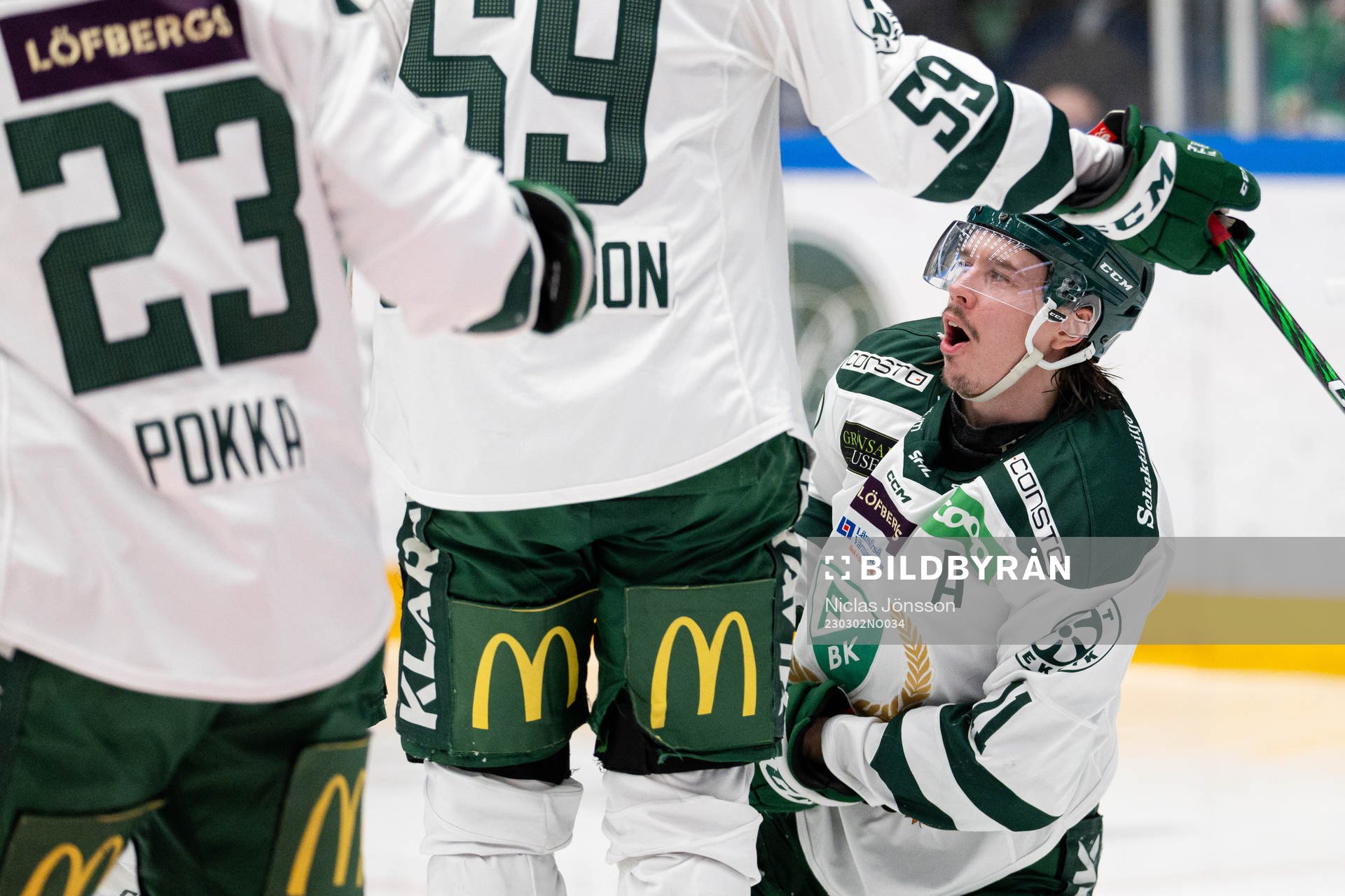 Färjestads Joakim Nygård jublar