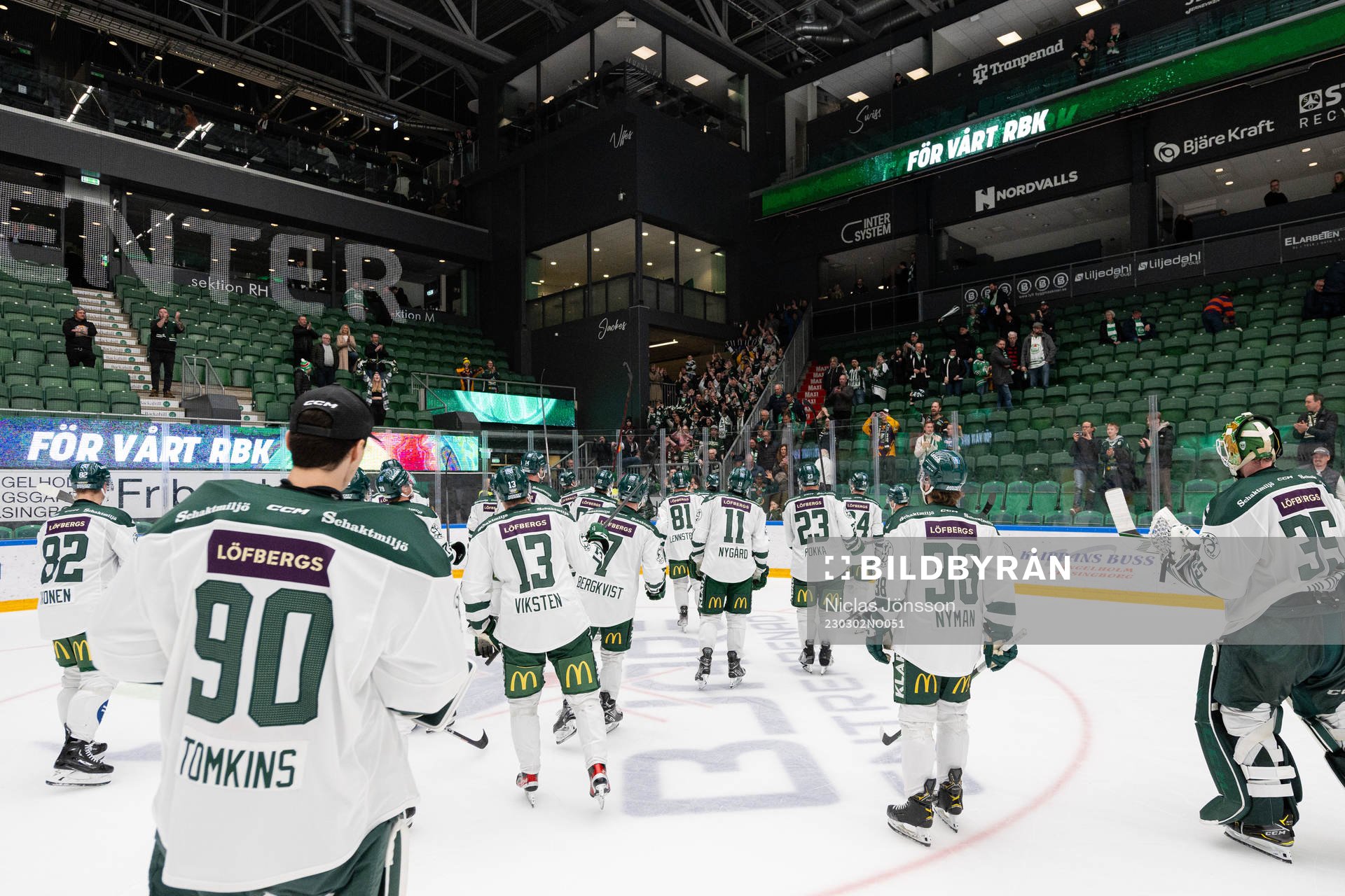 Färjestads spelare jublar