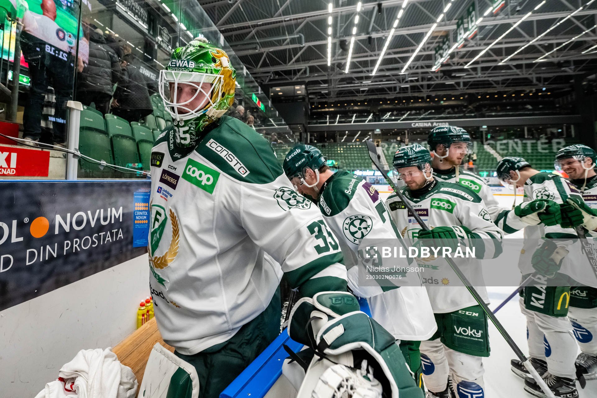 Färjestads målvakt Dennis Hildeby
