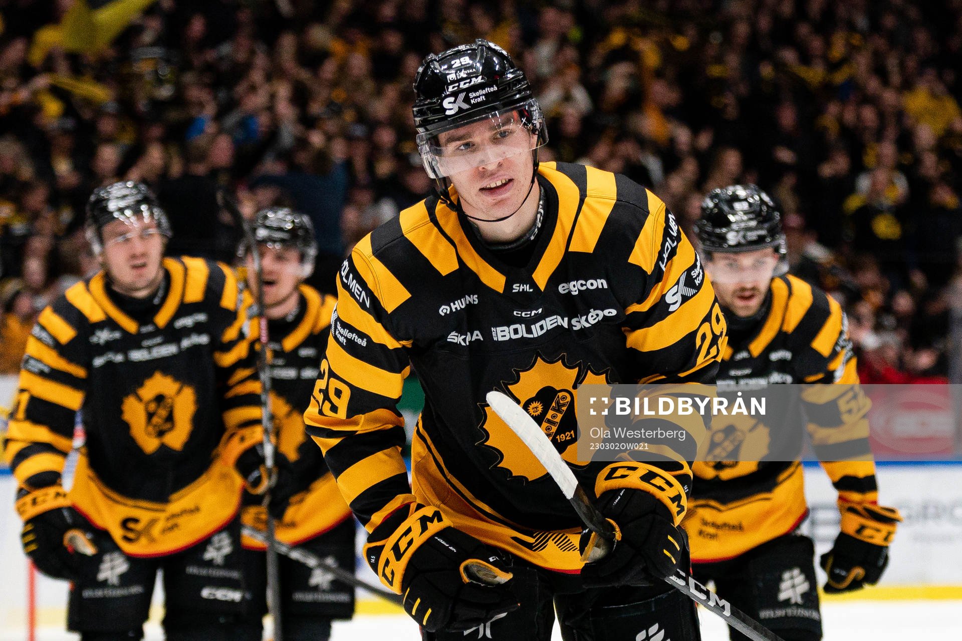 Skellefteås Albin Sundsvik jublar