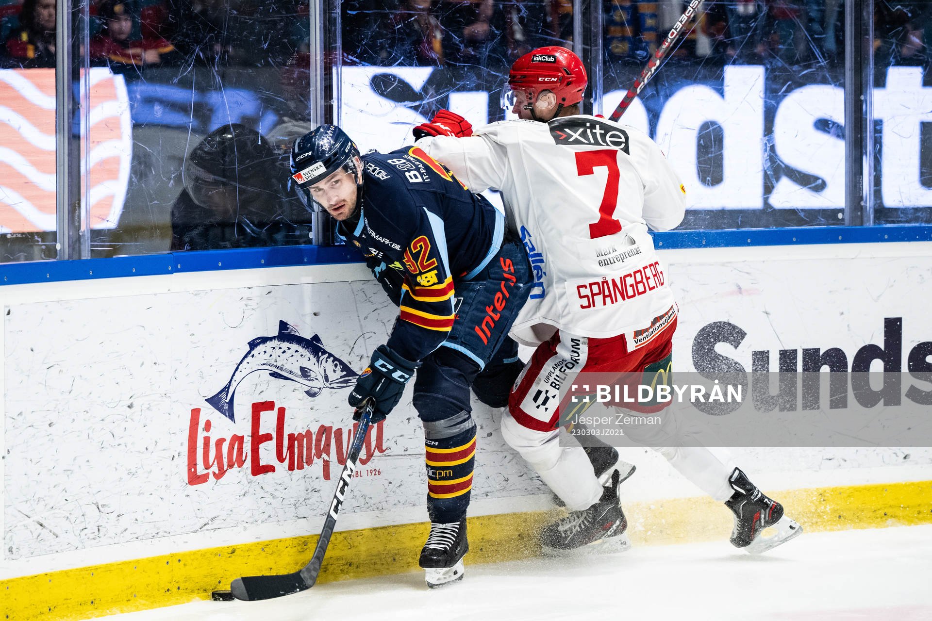 Djurgårdens Marcus Krüger och Almtunas Jacob Spångberg