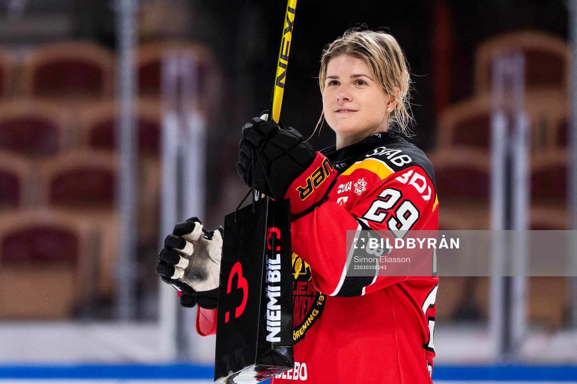 Luleås Emma Nordin jublar